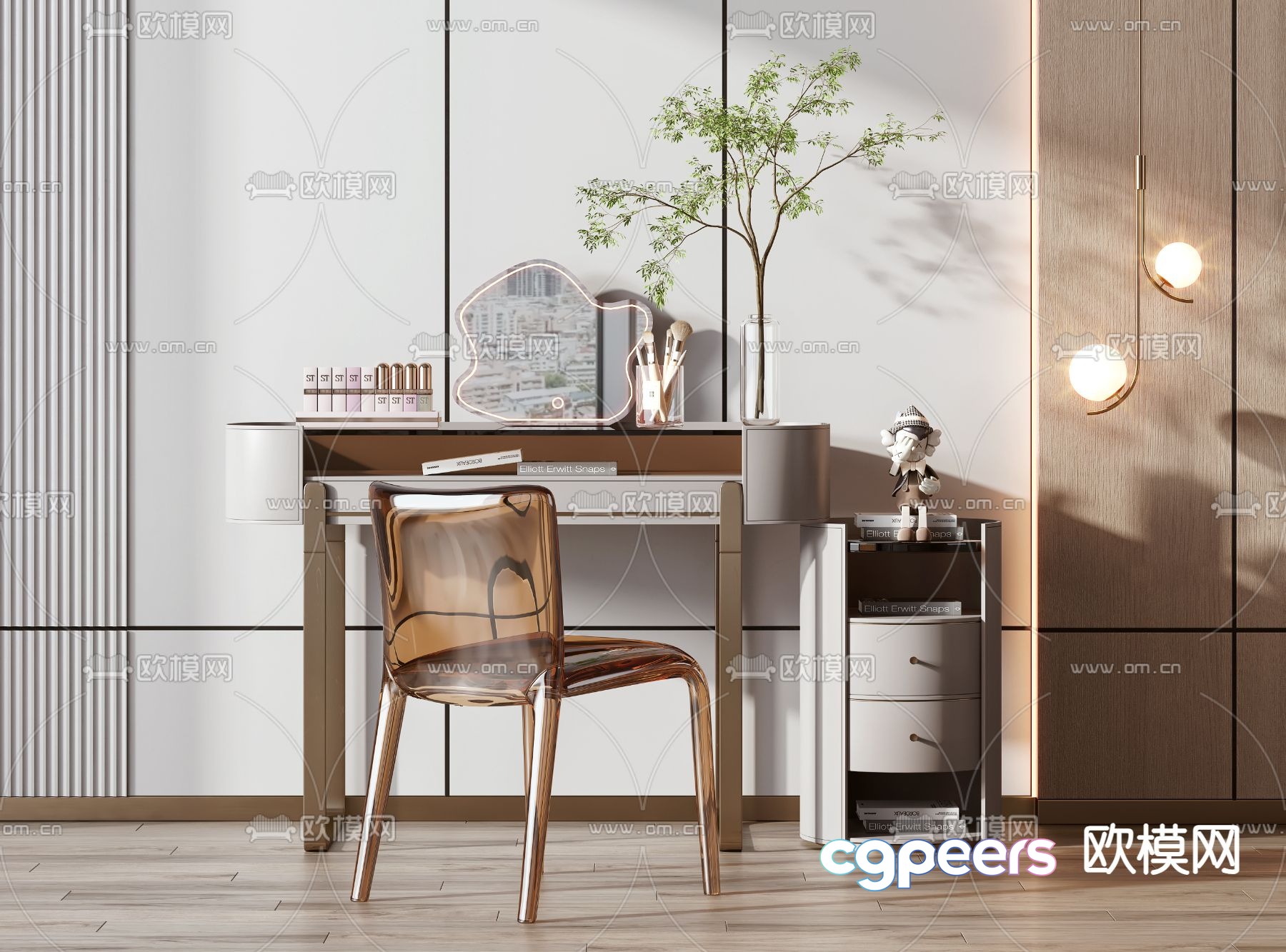 Modern dressing table 3d model Modern dressing table 3d model