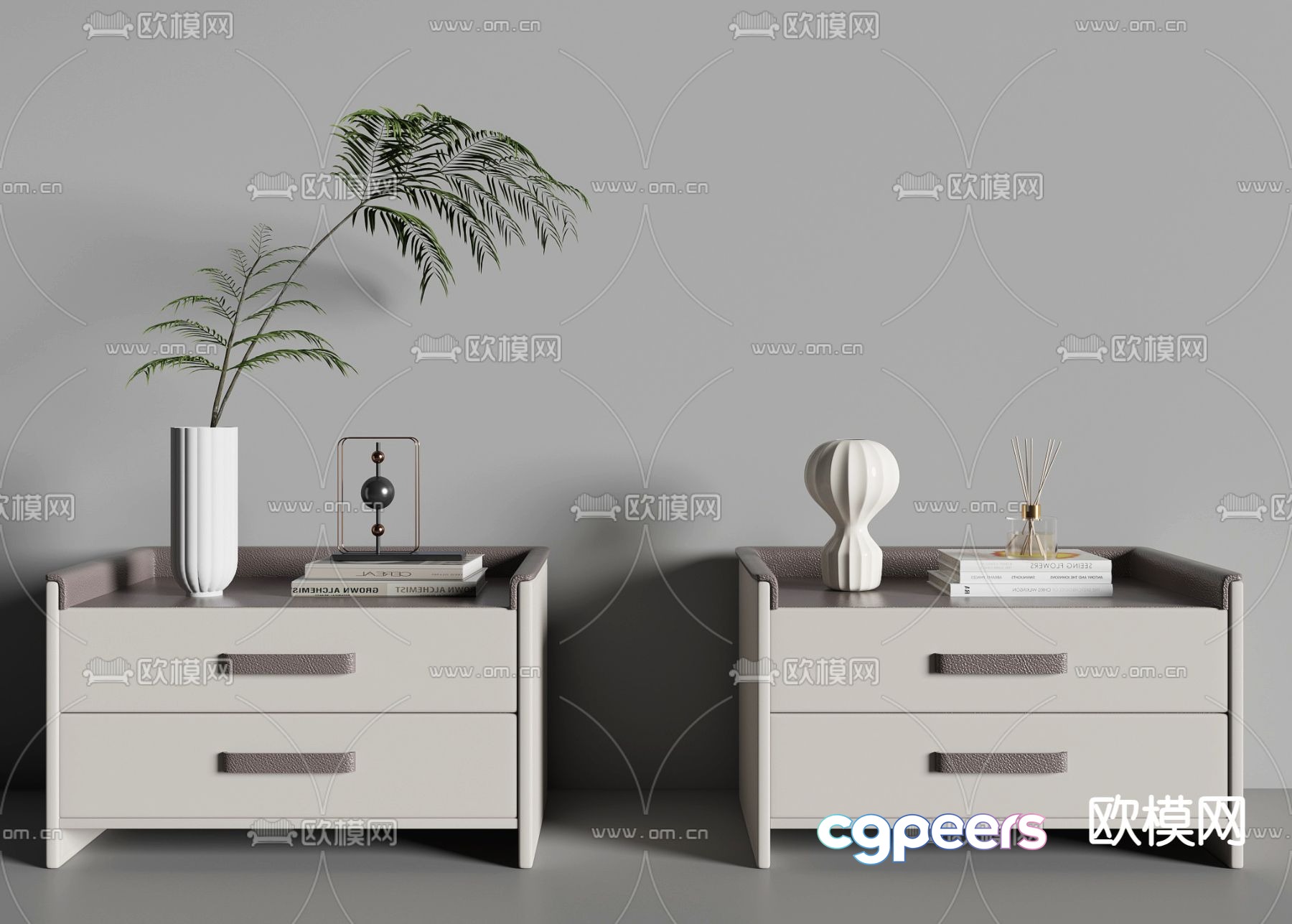 Modern bedside table 3d model Modern bedside table 3d model