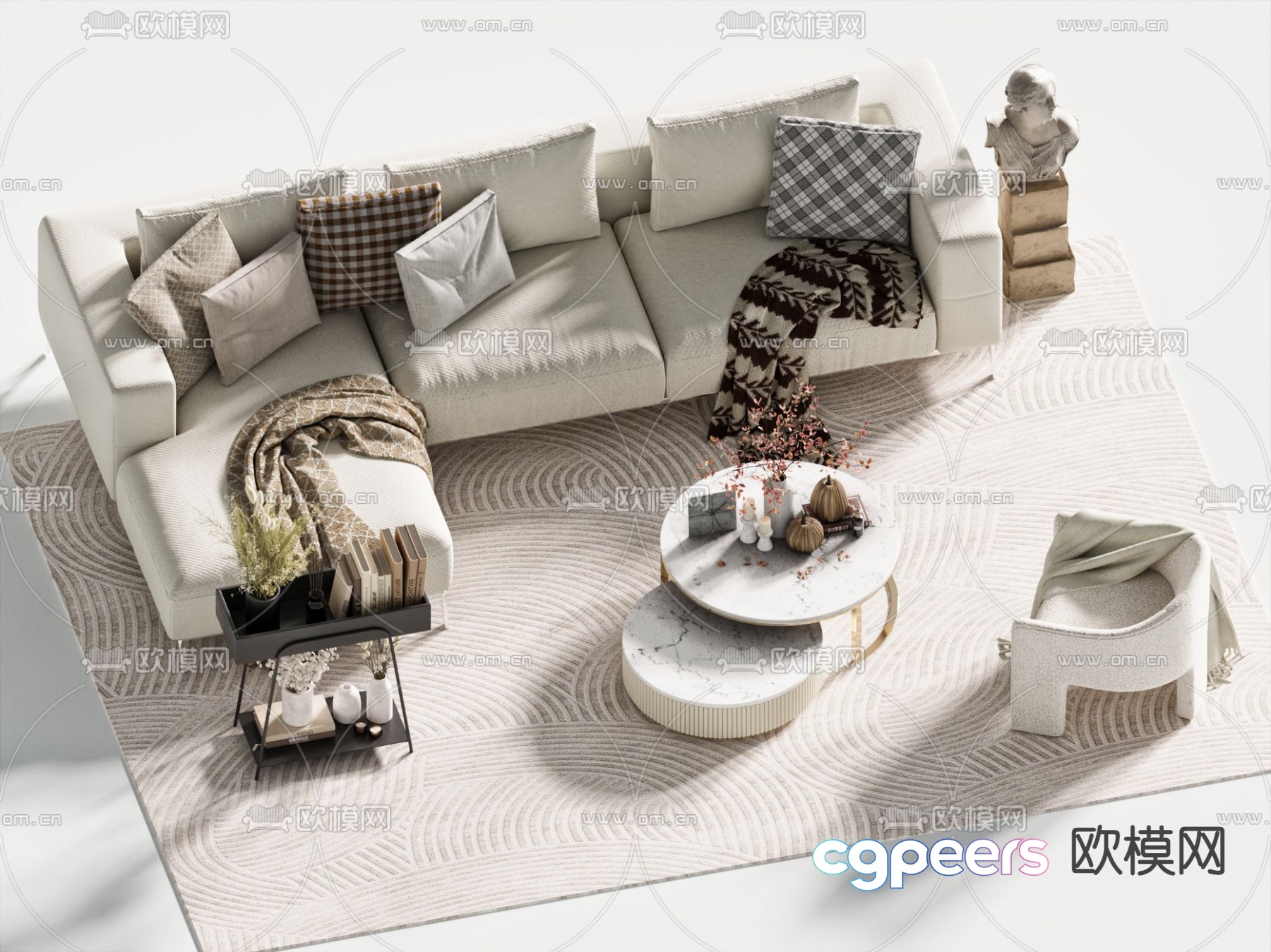 Corner sofa modular sofa 3d model Corner sofa modular sofa 3d model