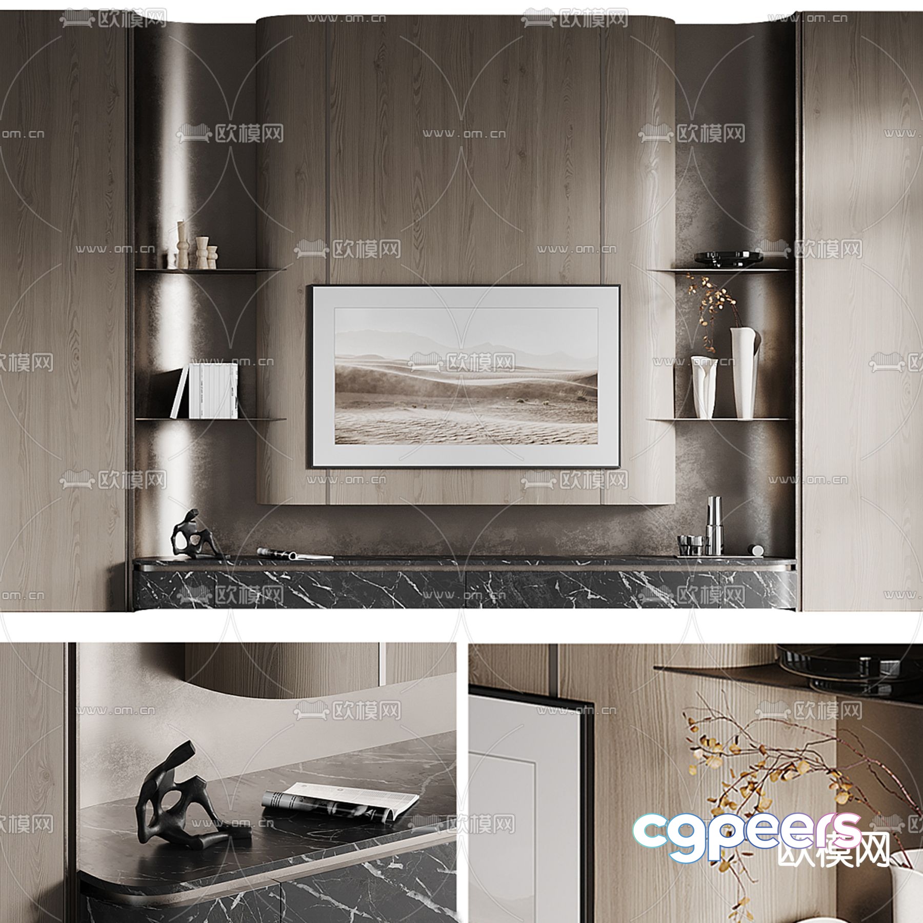 TV background 3d model TV background 3d model