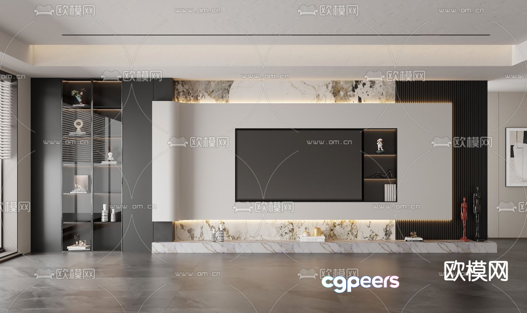 TV background 3d model TV background 3d model