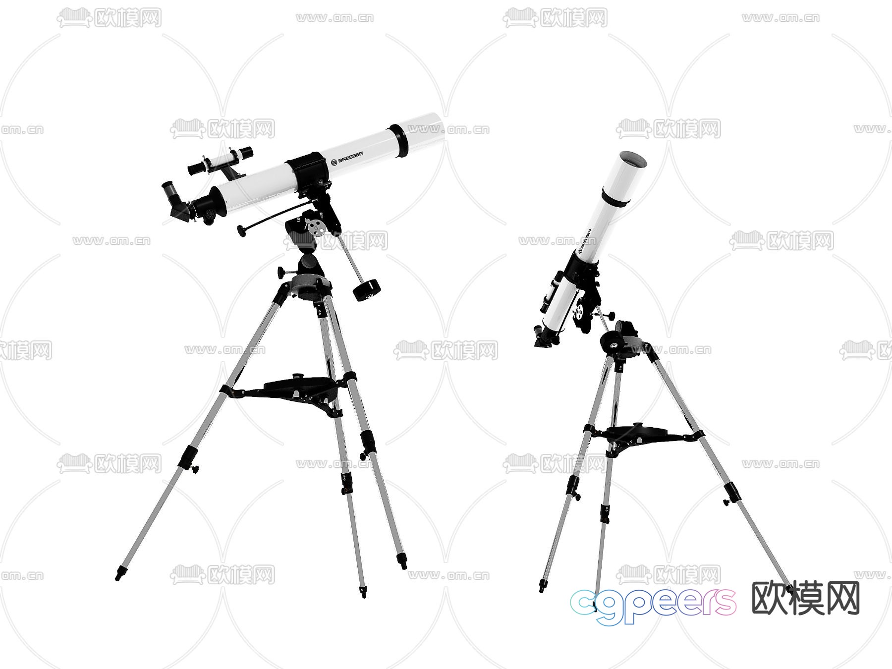 Astronomical telescope 3d model