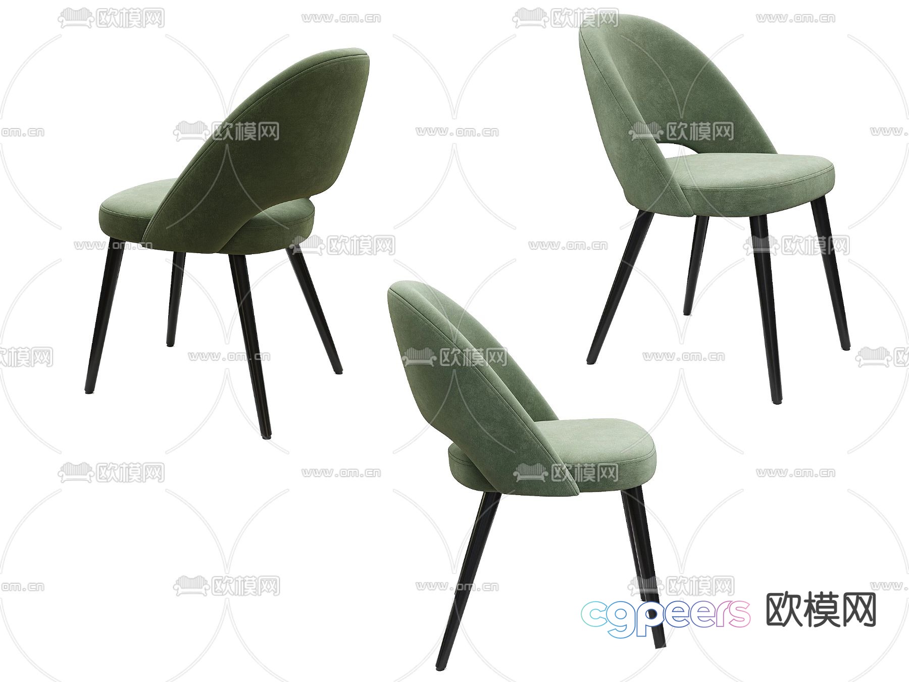 Simple chair dining chair 3d model Simple chair dining chair 3d model