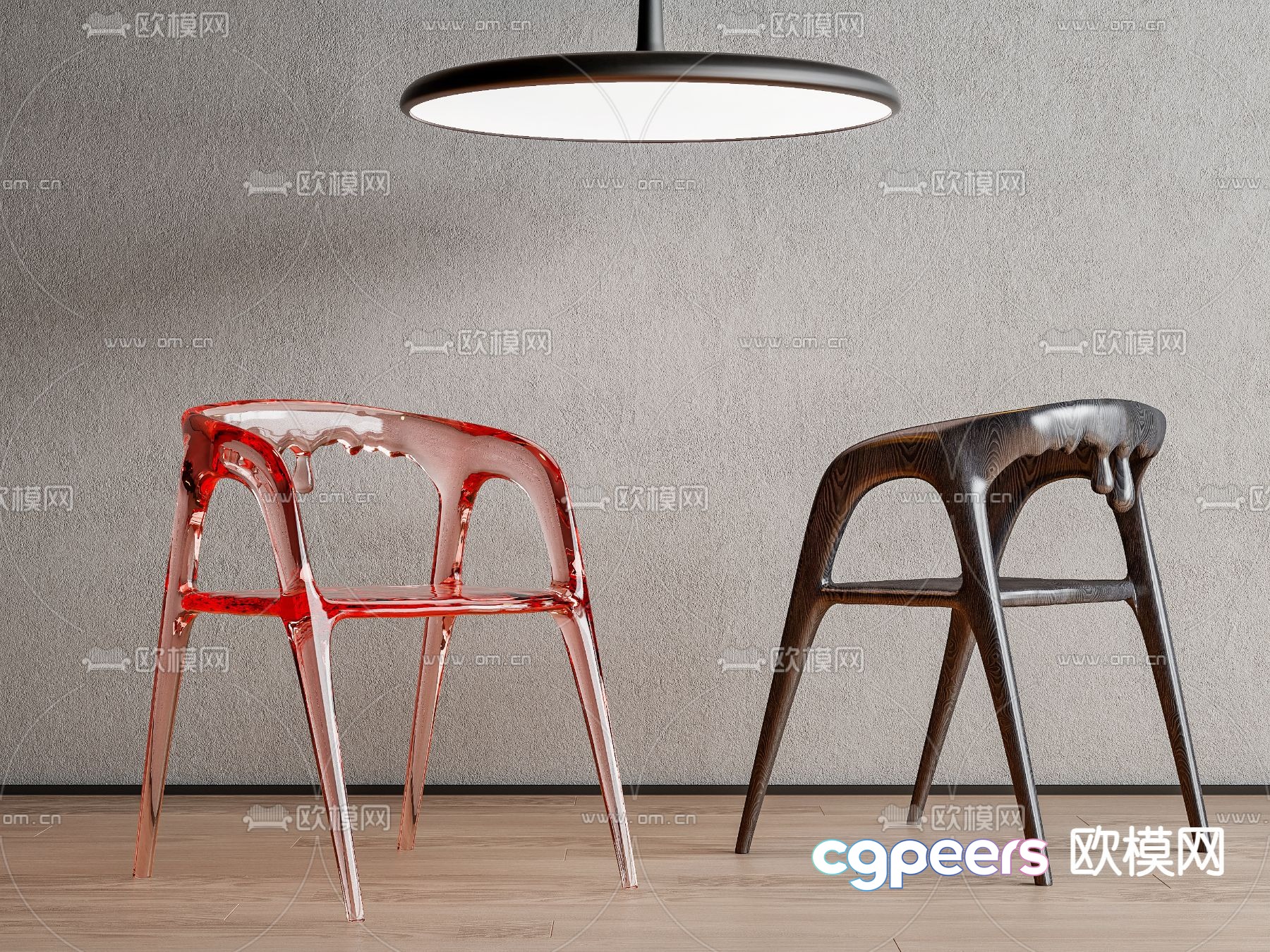 Acrylic chair dining chair 3d model Acrylic chair dining chair 3d model