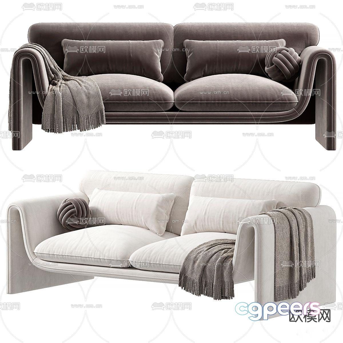 Double sofa 3d model Double sofa 3d model