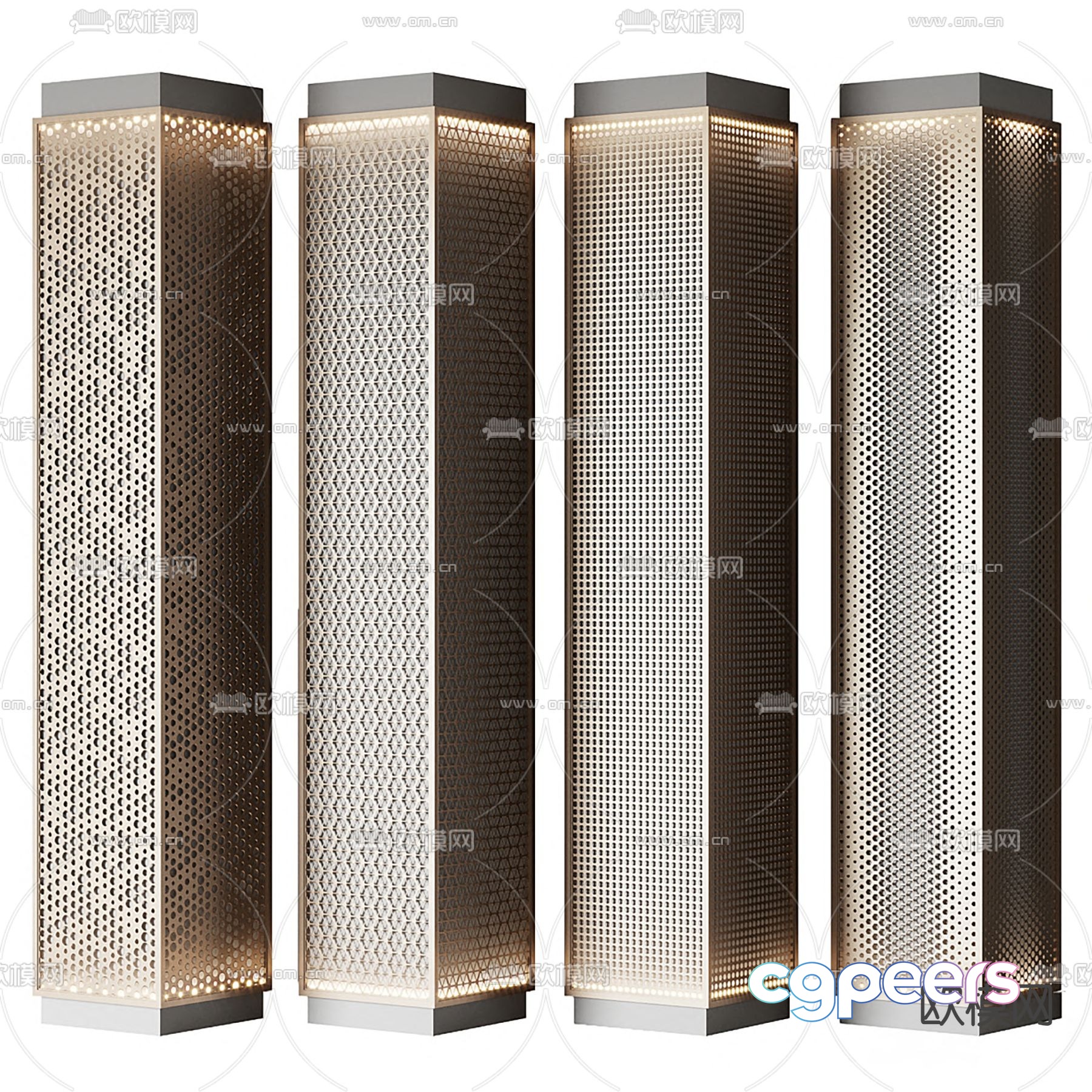 Modern hollow column square column 3D model Modern hollow column square column 3D model