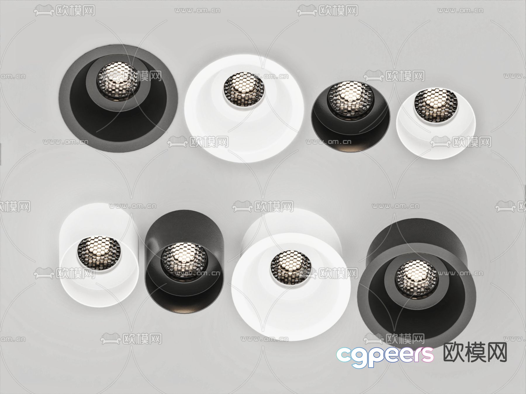 Inline downlight spotlight 3D model Inline downlight spotlight 3D model