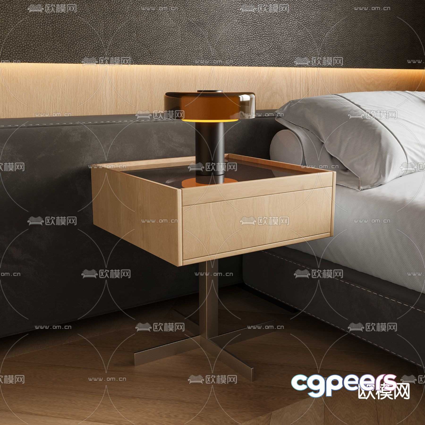 Modern bedside table 3d model Modern bedside table 3d model