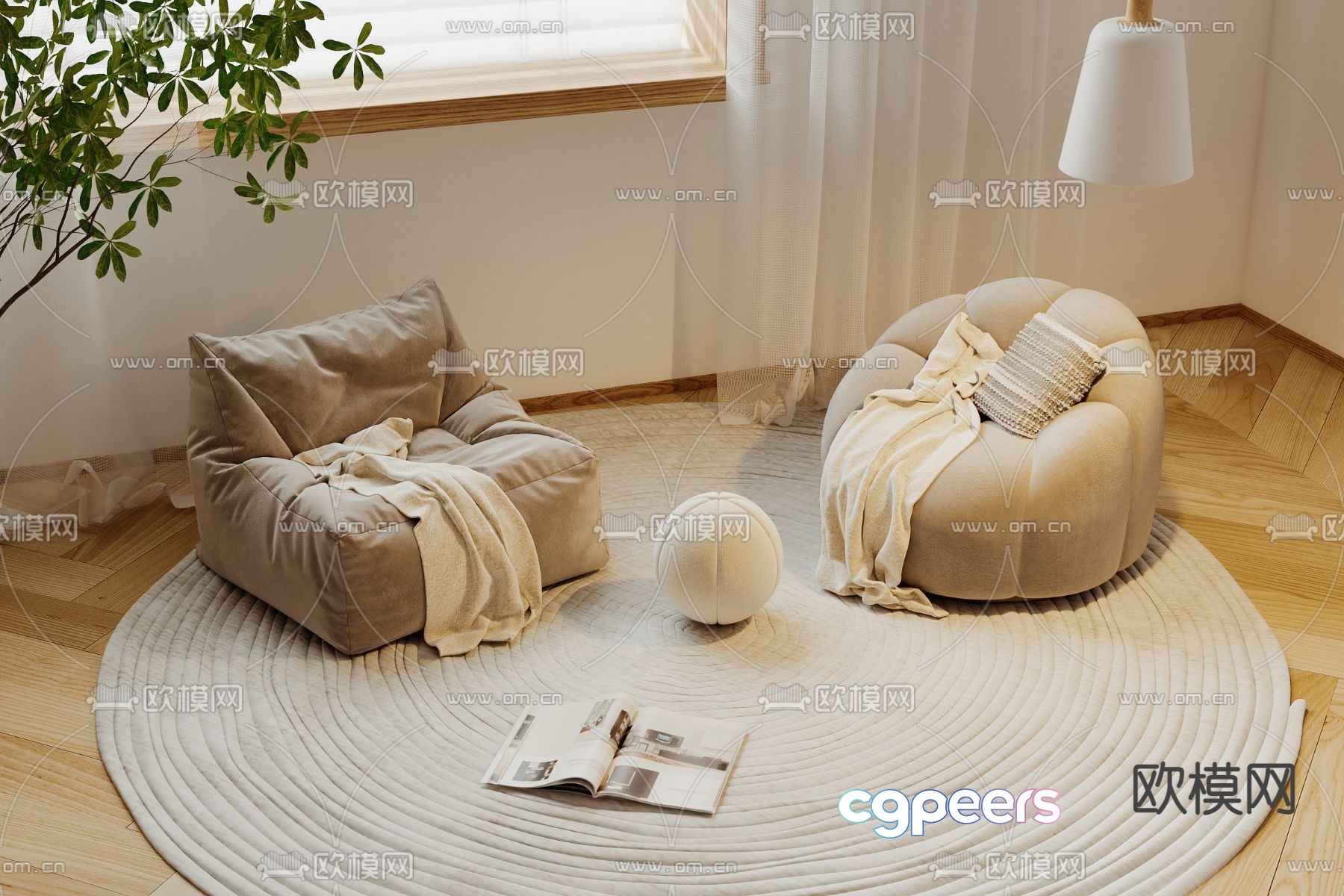 Beanbag 3d model Beanbag 3d model