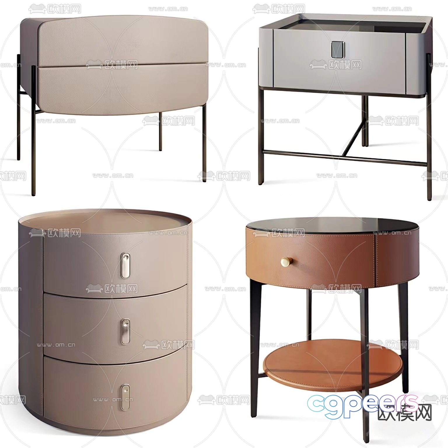Modern bedside table 3d model Modern bedside table 3d model