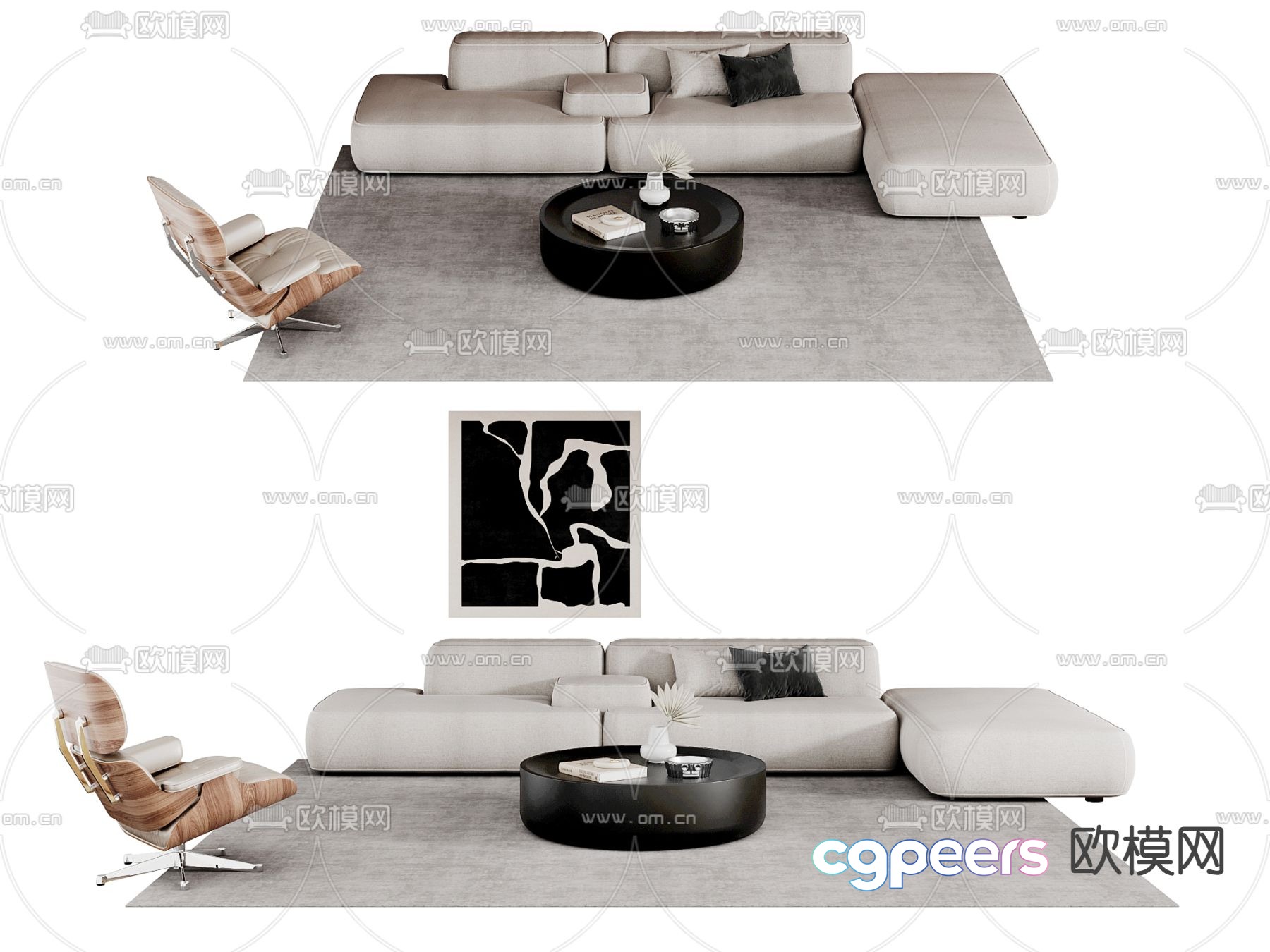 Modern modular sofa corner sofa 3d model Modern modular sofa corner sofa 3d model
