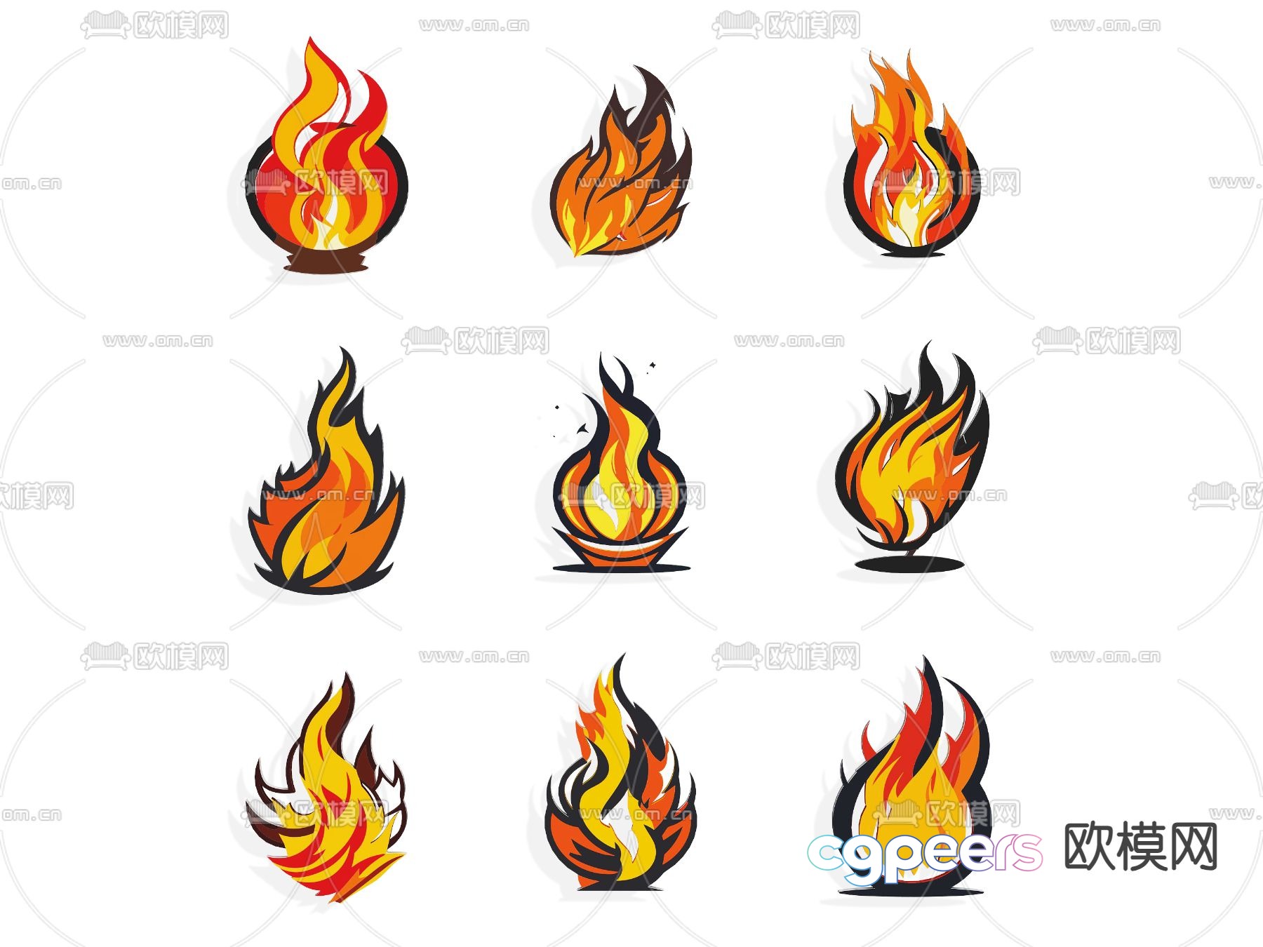 Fire pattern graphics flame icon flame logo wall stickers wall decoration 3d model Fire pattern graphics flame icon flame logo wall stickers wall decoration 3d model