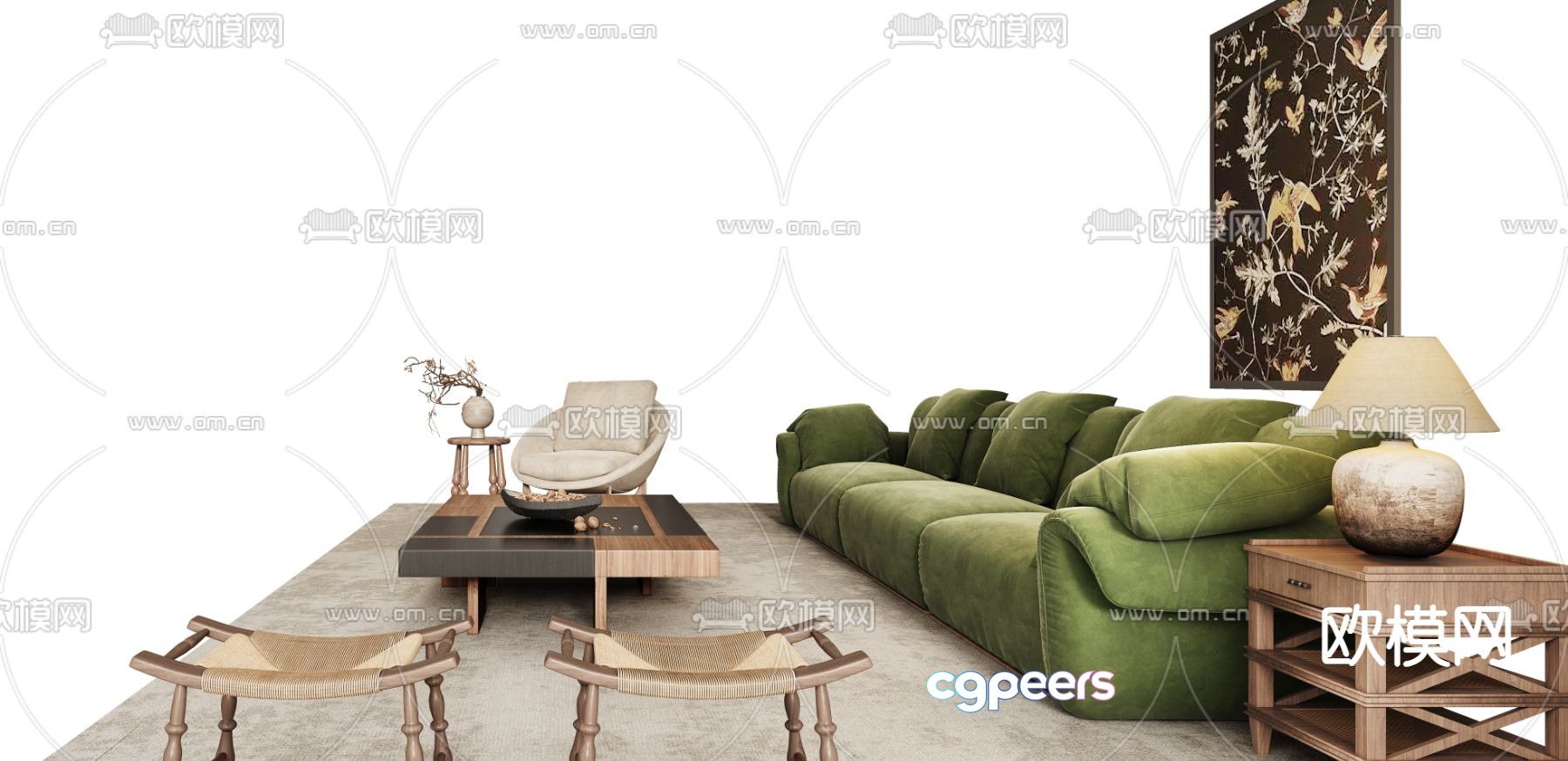 wabi sabi sofa 3d model wabi sabi sofa 3d model