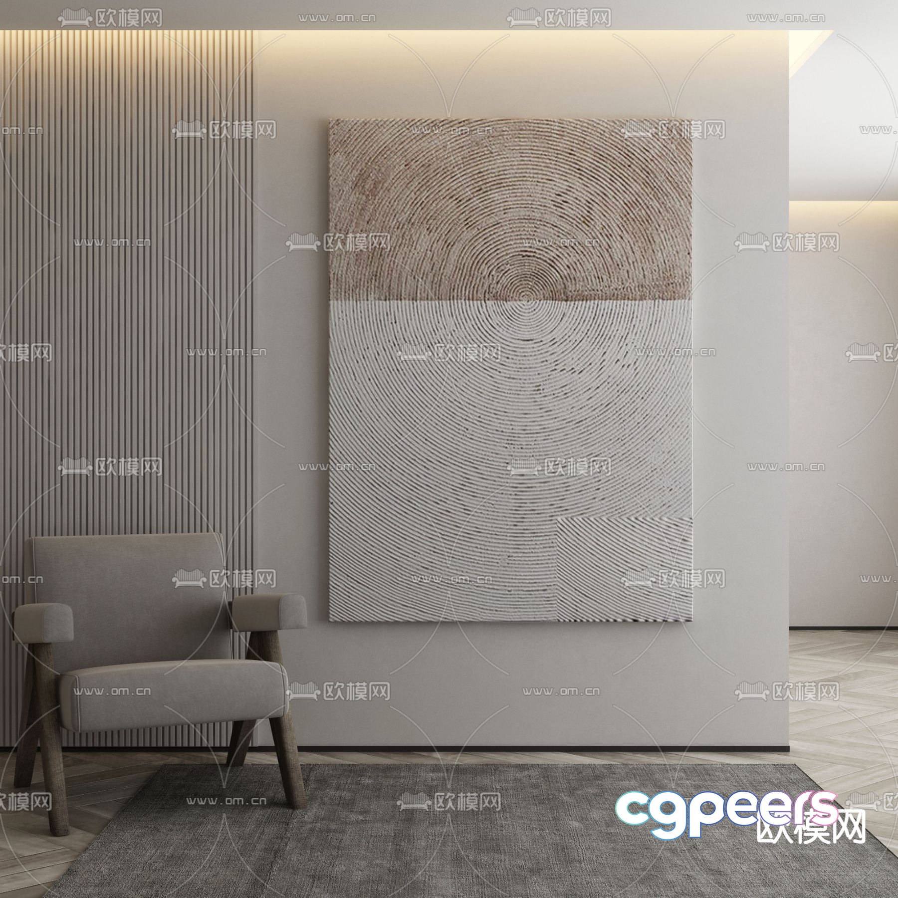 Modern decorative painting 3d model Modern decorative painting 3d model