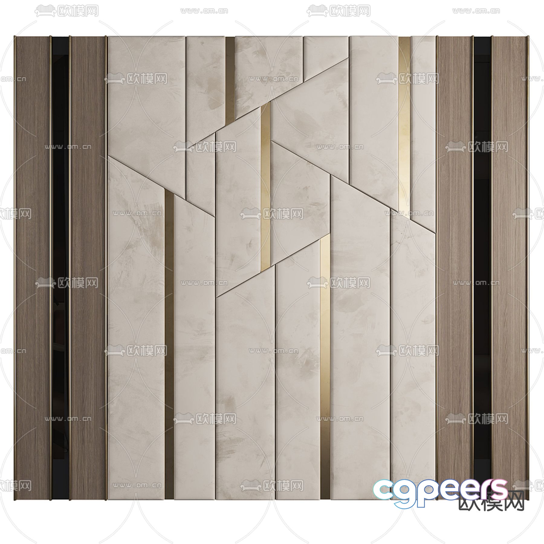 Bedside background wall soft package 3D model Bedside background wall soft package 3D model