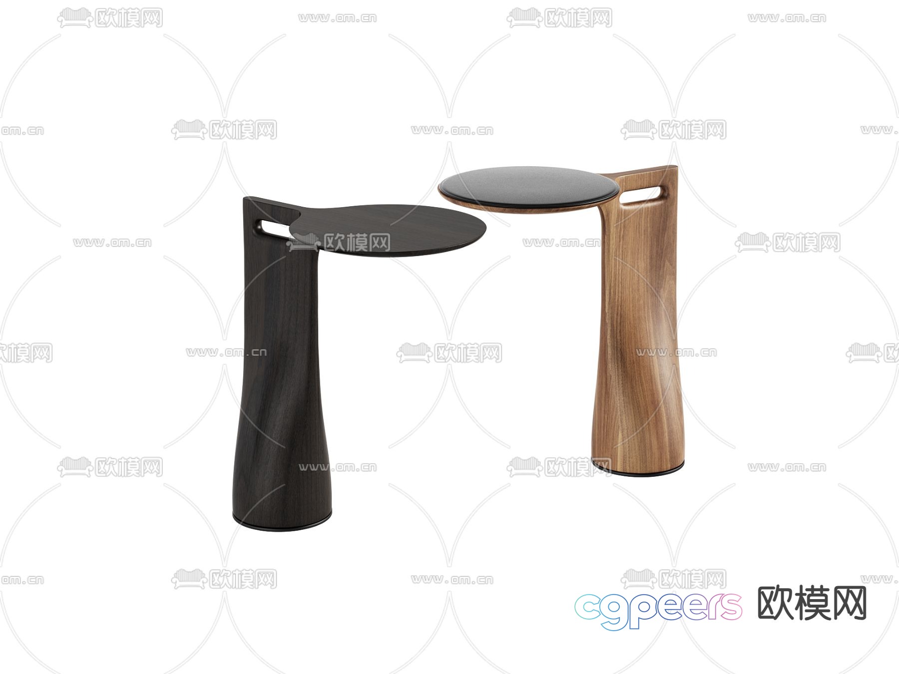 Modern side table round table 3D model Modern side table round table 3D model