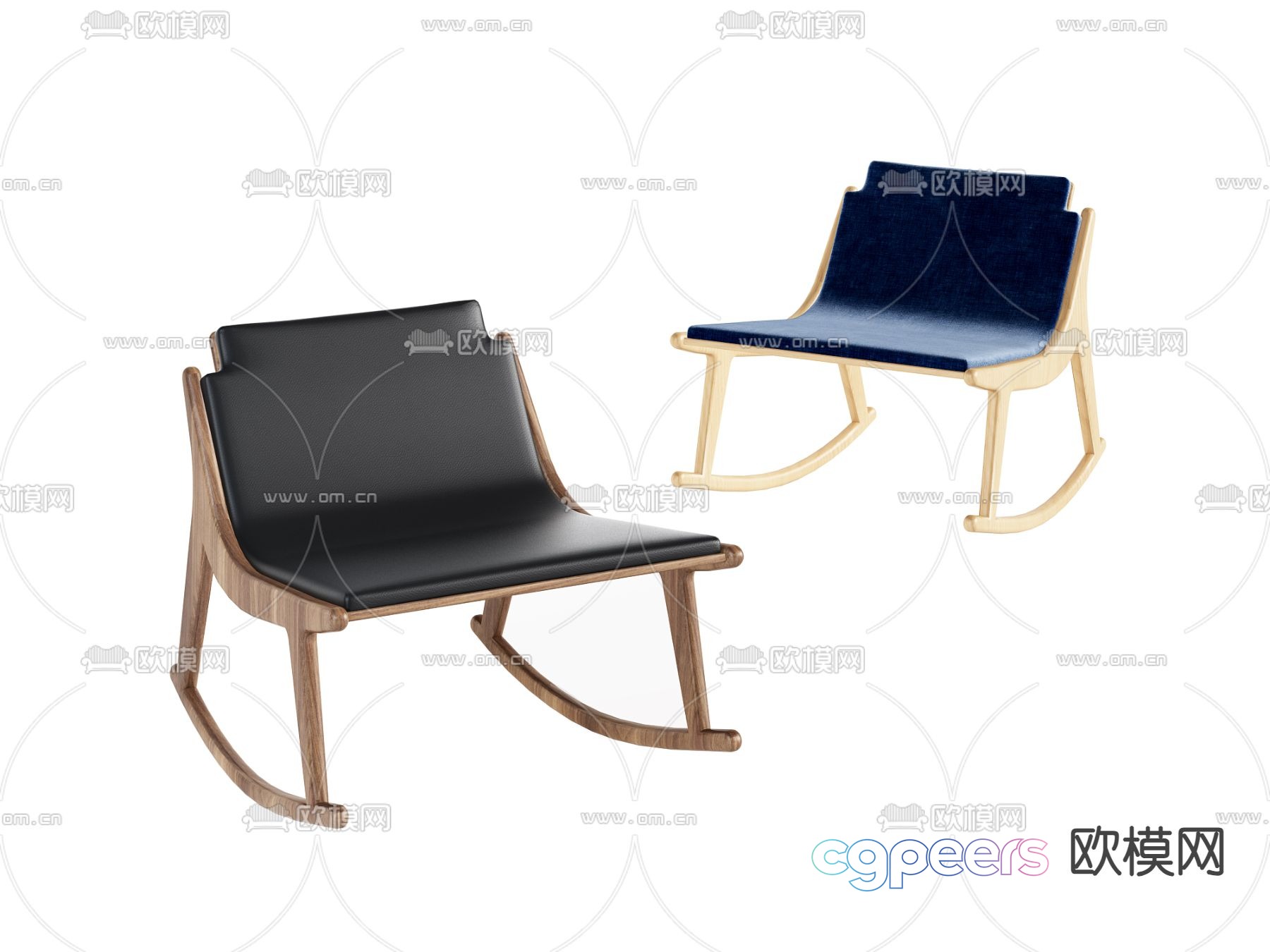 Modern chair casual chair rocking chair 3d model Modern chair casual chair rocking chair 3d model