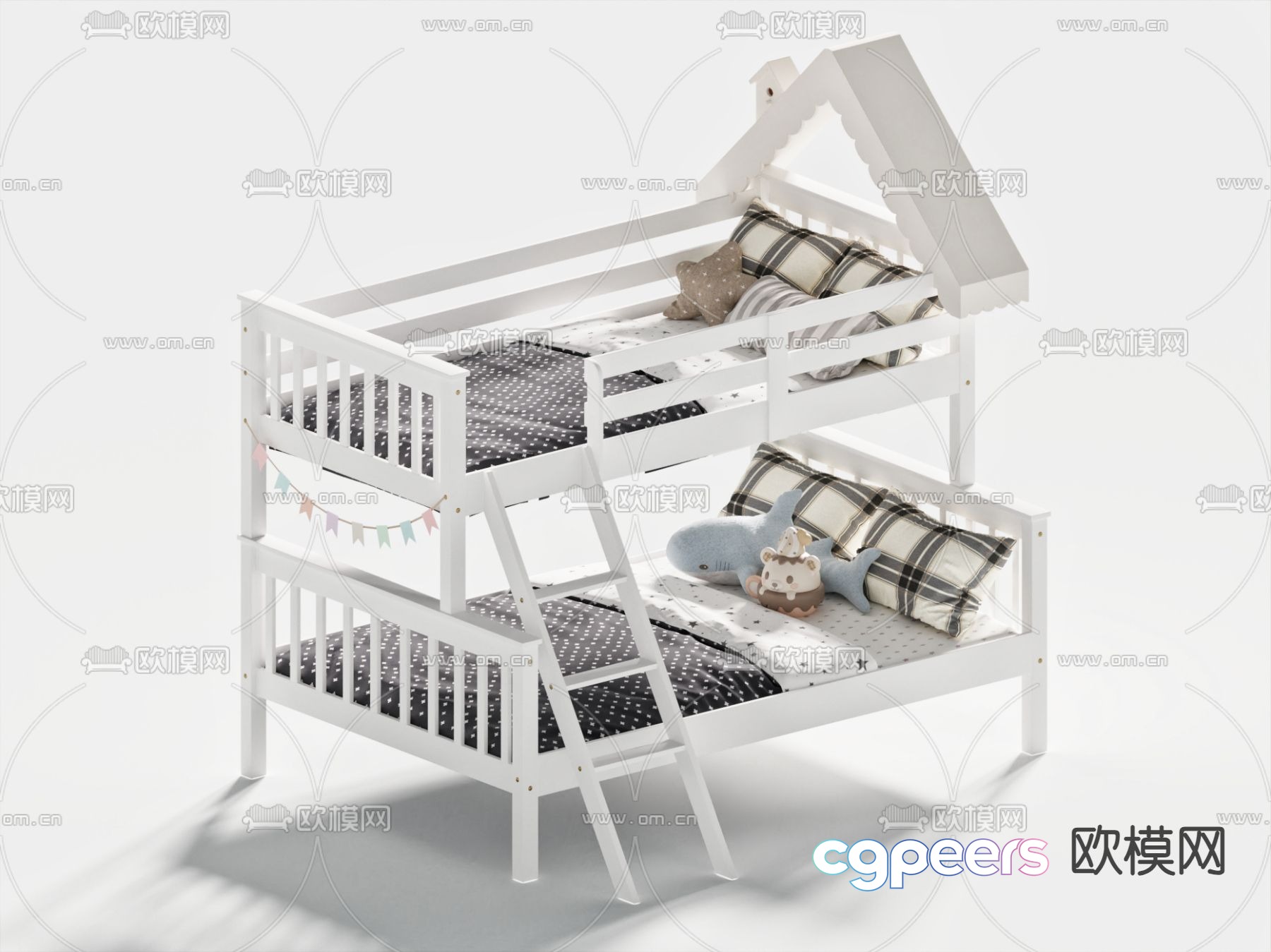 Children’s bunk bed 3d model Children’s bunk bed 3d model