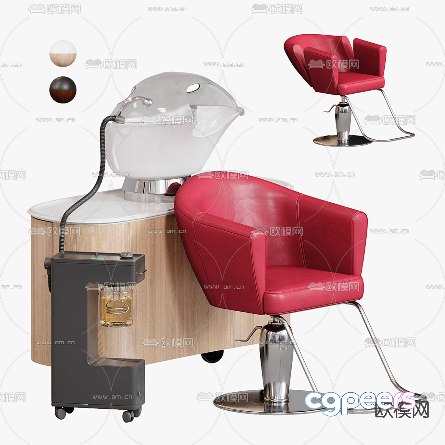 Shampoo chair 3d model Shampoo chair 3d model