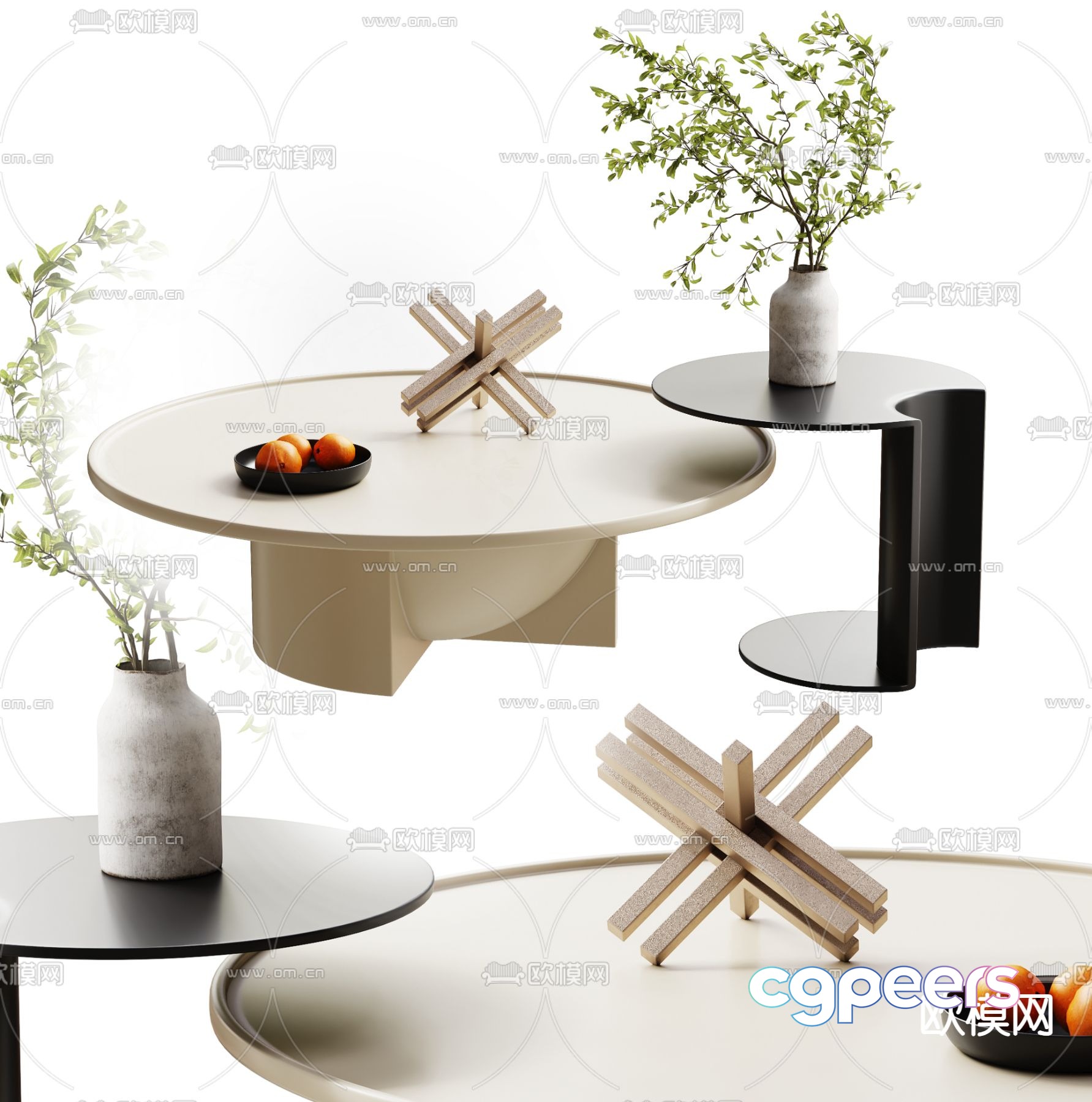 3D model of mother-in-law coffee table 3D model of mother-in-law coffee table