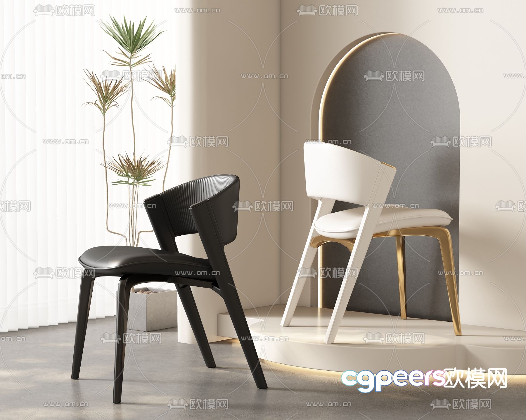 leather chair dining chair 3d model leather chair dining chair 3d model