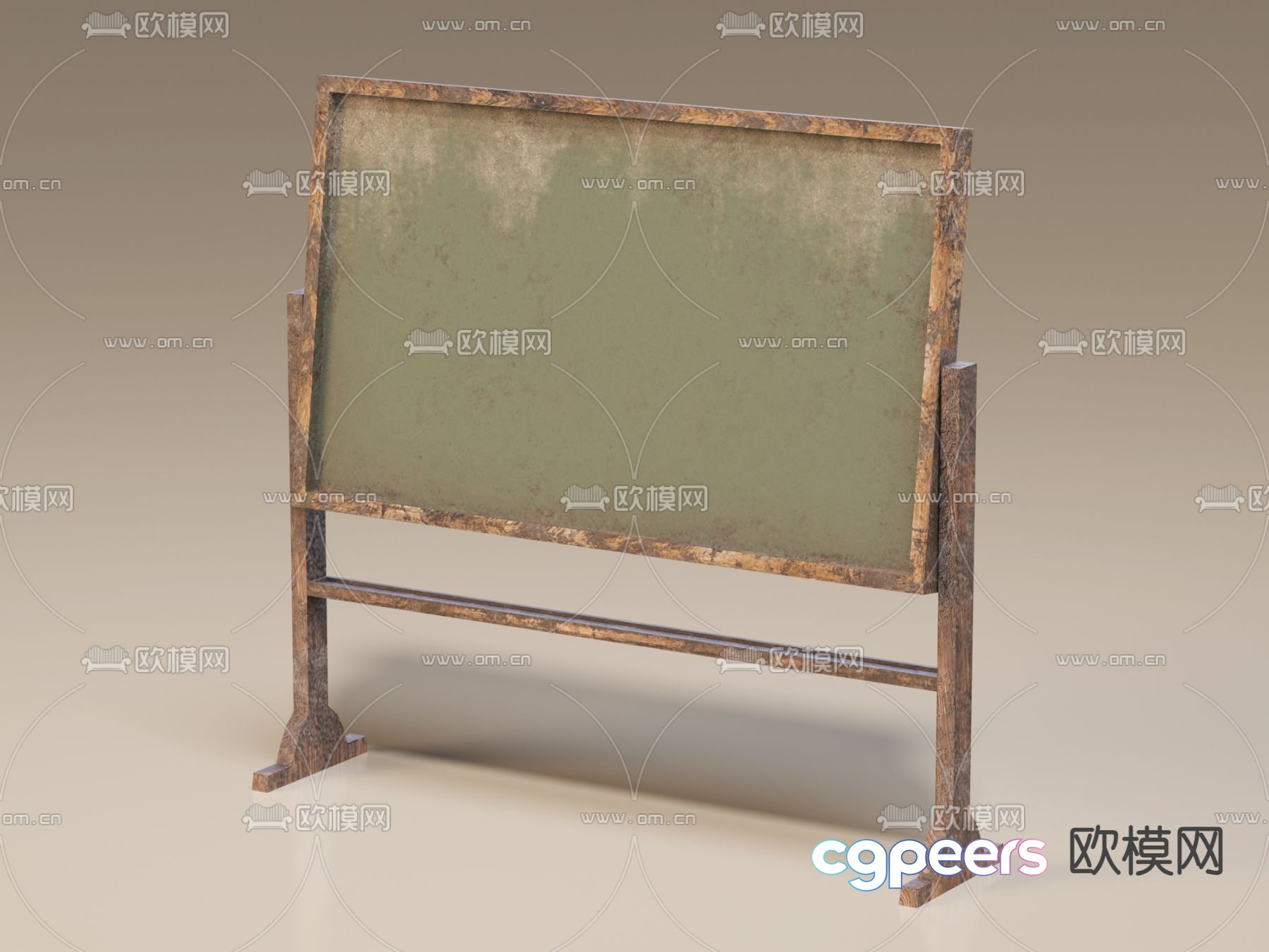 Retro drawing board blackboard 3d model Retro drawing board blackboard 3d model