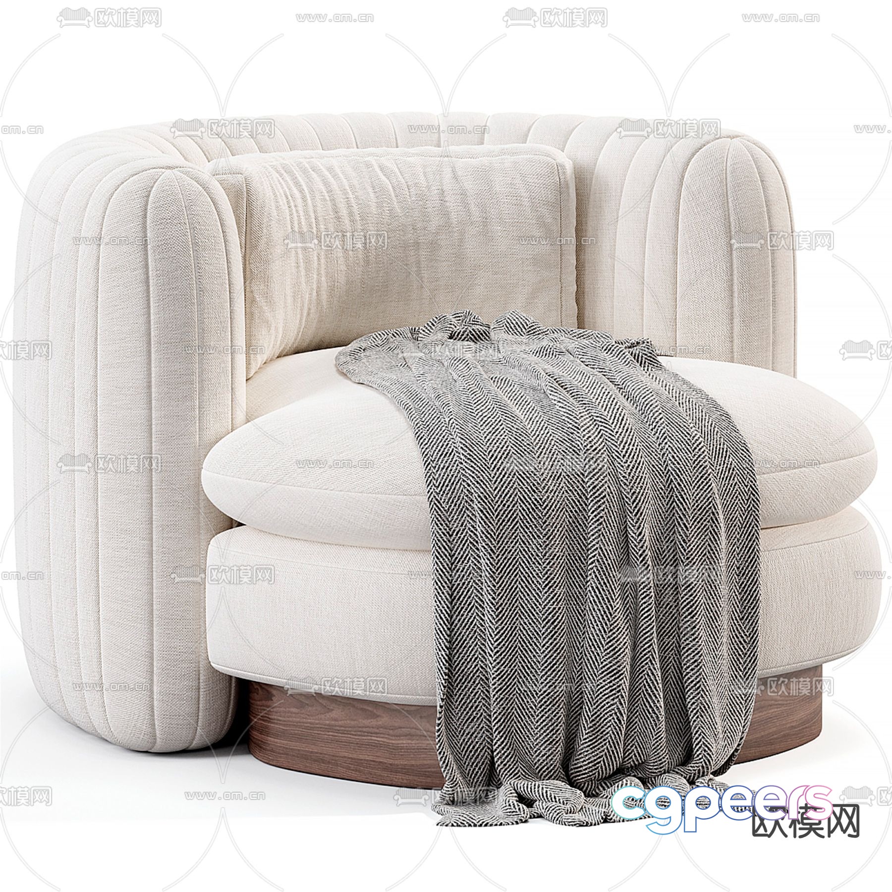 Vivienne single sofa 3d model Vivienne single sofa 3d model