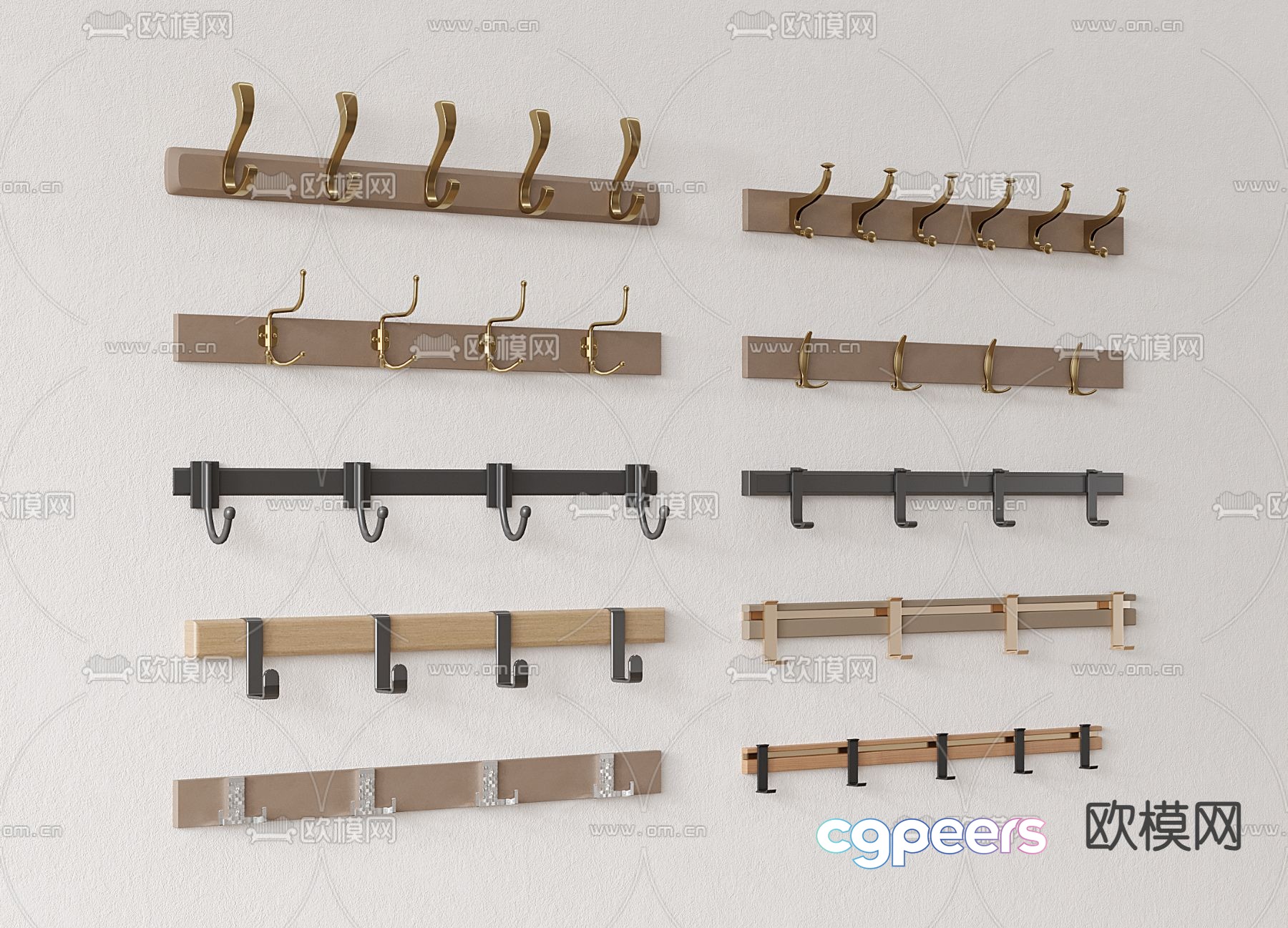 Modern coat hook hook 3d model Modern coat hook hook 3d model
