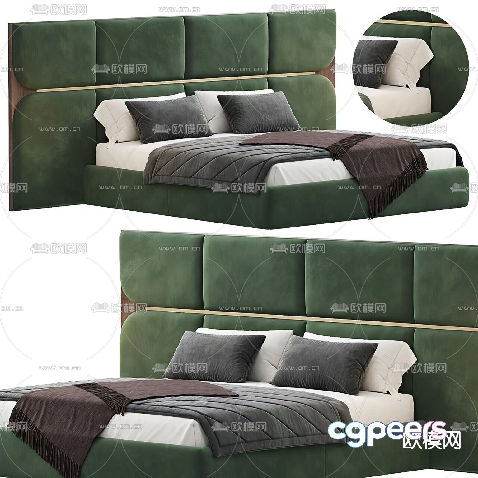 SAKYA BED double bed 3d model SAKYA BED double bed 3d model
