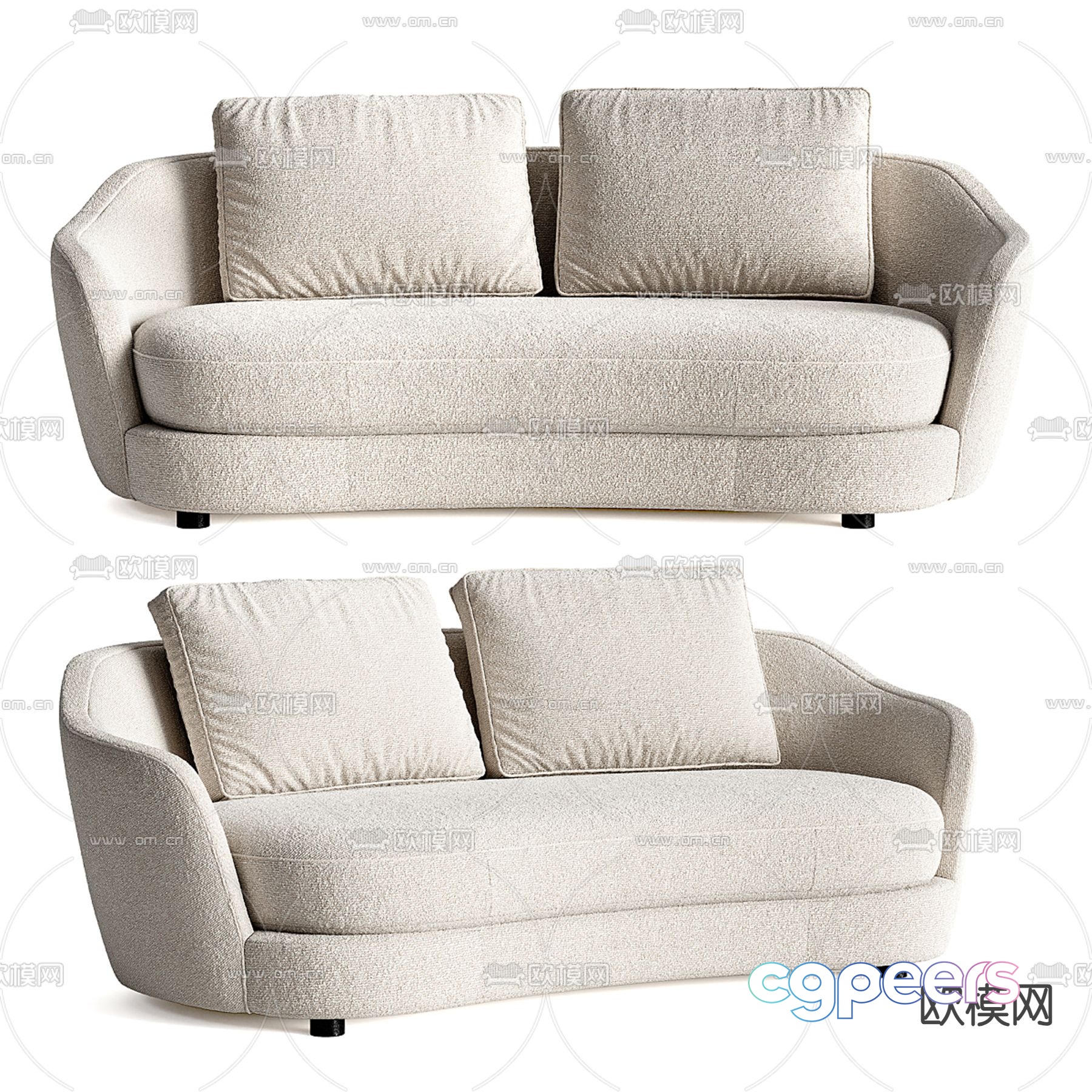 Double sofa 3d model Double sofa 3d model