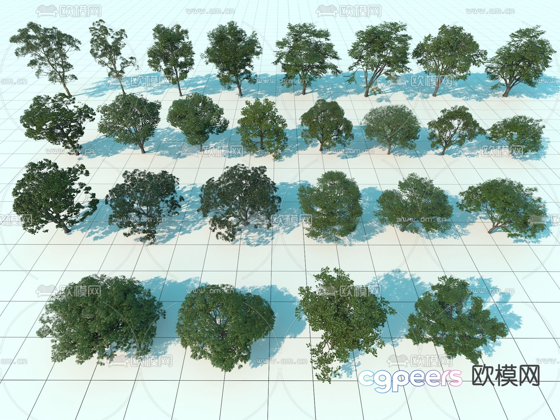 Landscape trees street trees trees arbor 3d model Landscape trees street trees trees arbor 3d model