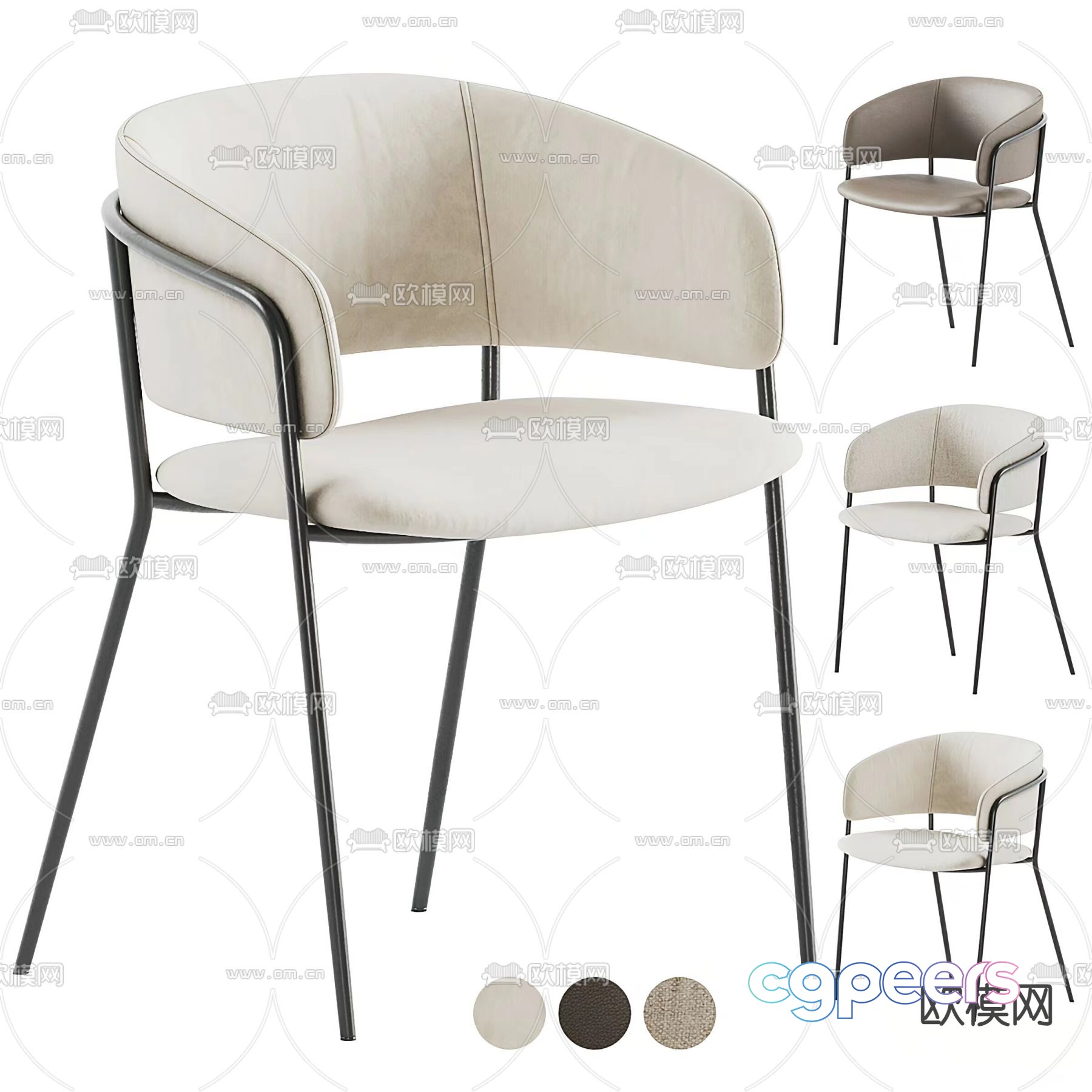 Runnie chair dining chair 3d model Runnie chair dining chair 3d model