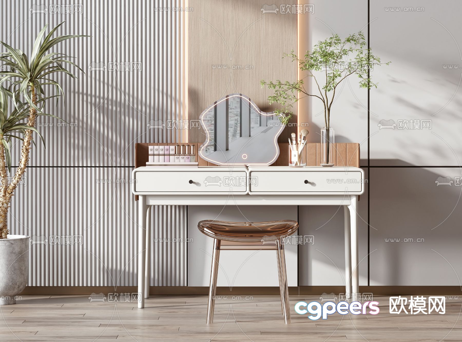 Modern dressing table 3d model Modern dressing table 3d model