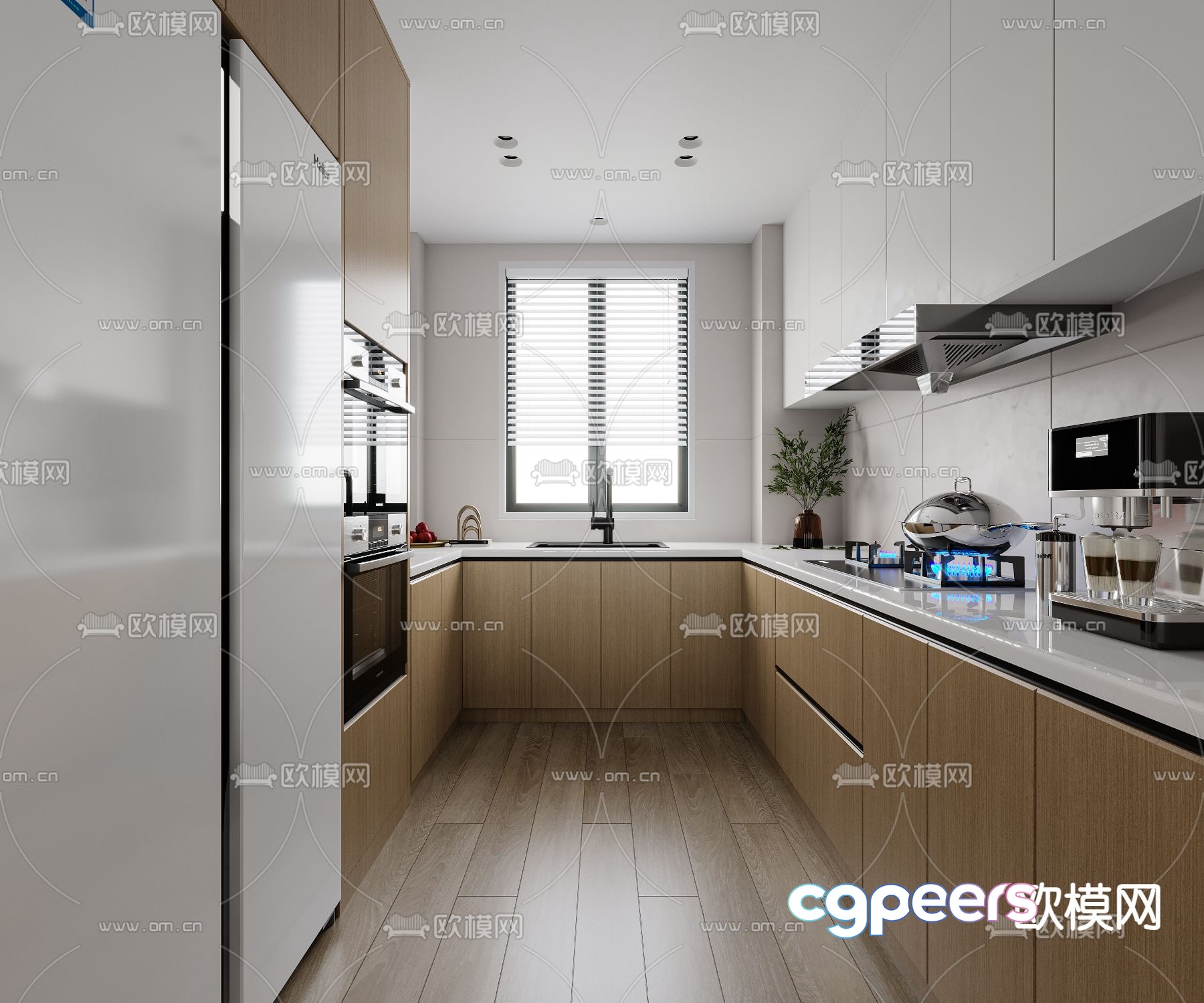 Modern kitchen cabinet 3d model Modern kitchen cabinet 3d model