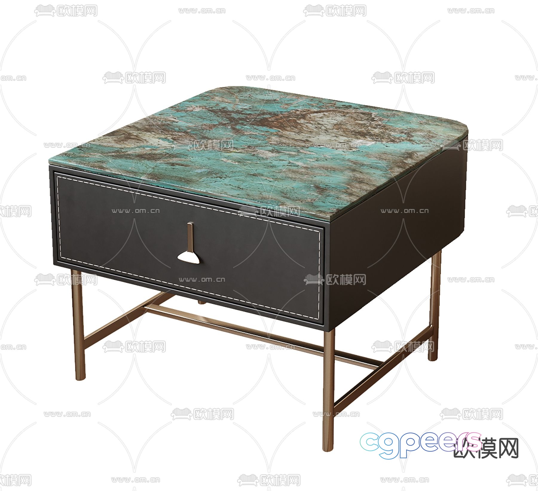 Modern bedside table 3d model Modern bedside table 3d model