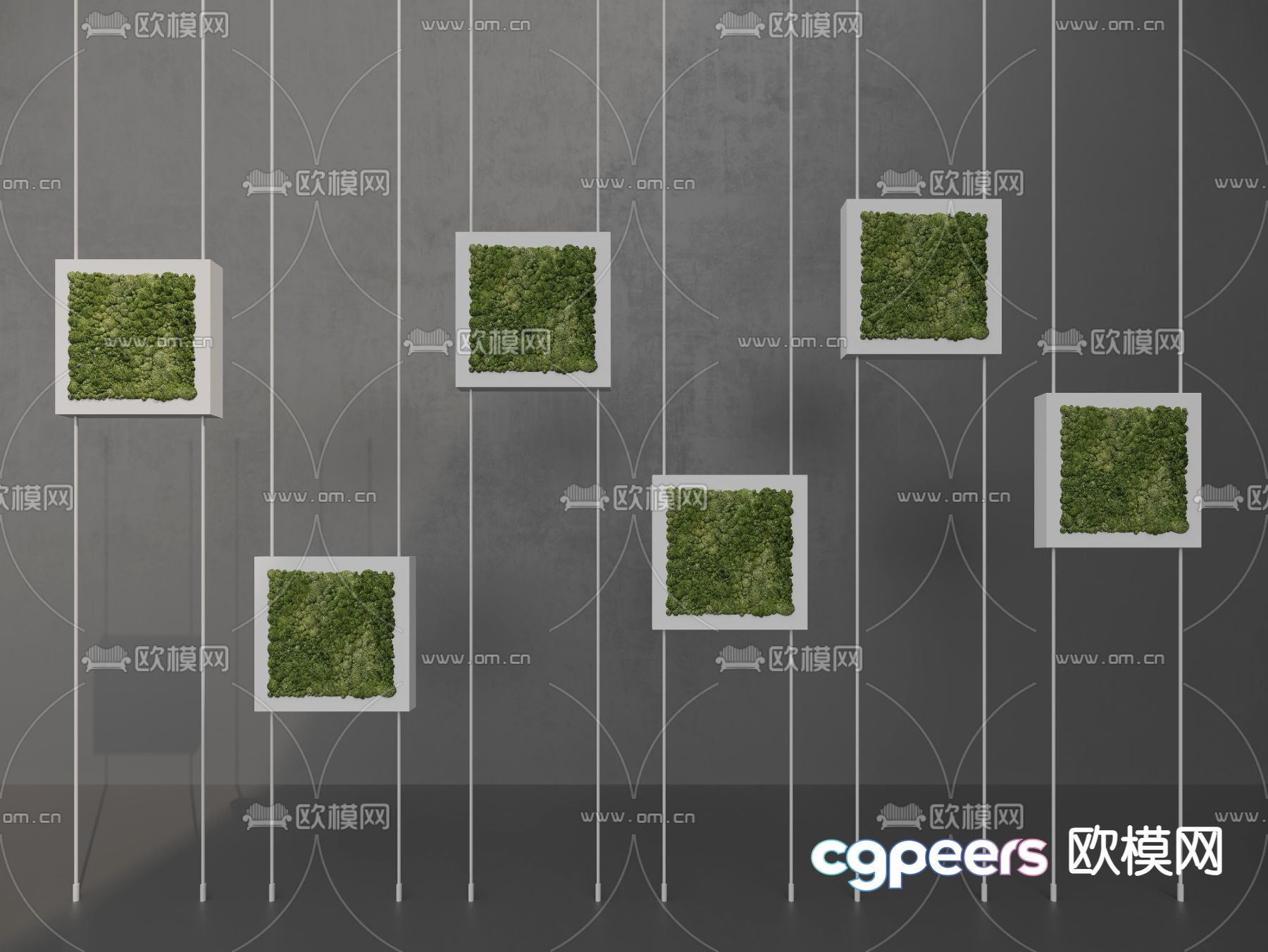 Plant wall landscape modeling 3d model Plant wall landscape modeling 3d model