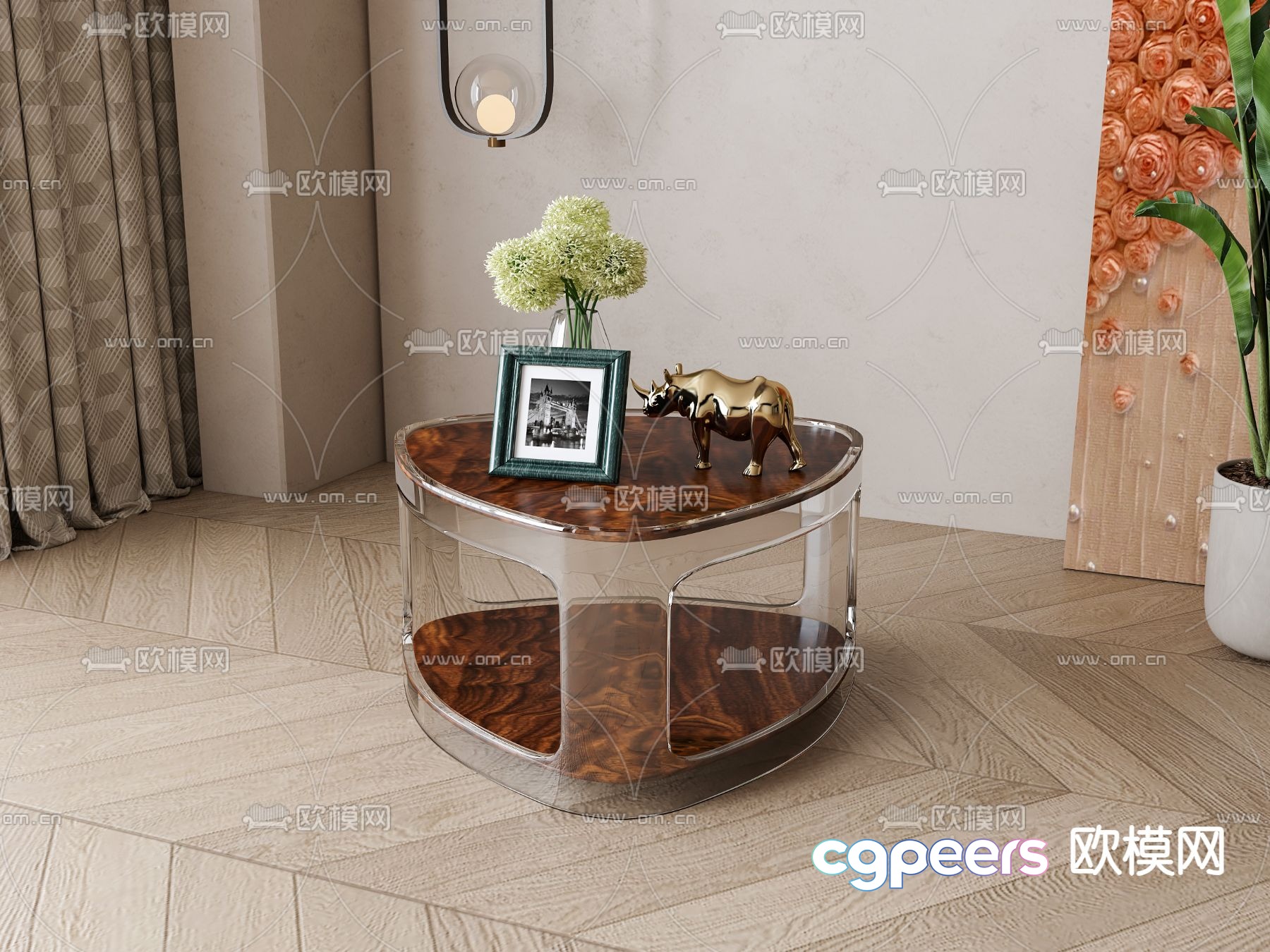 Modern coffee table table corner table 3D model Modern coffee table table corner table 3D model