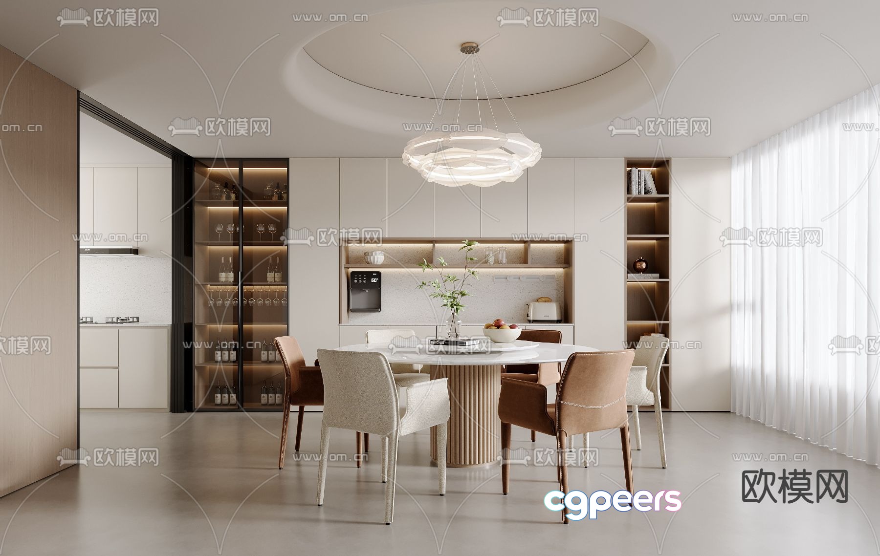 Creamy restaurant 3d model Creamy restaurant 3d model