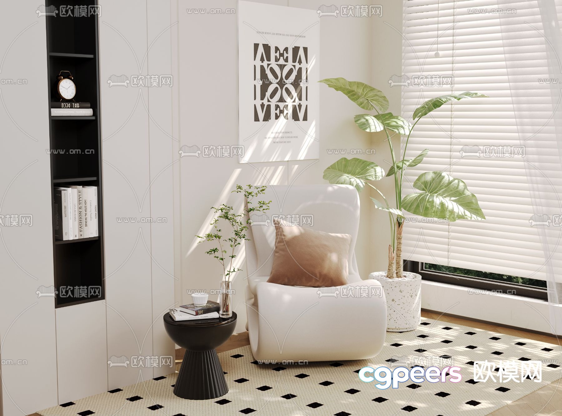Cream style sofa leisure sofa 3d model Cream style sofa leisure sofa 3d model