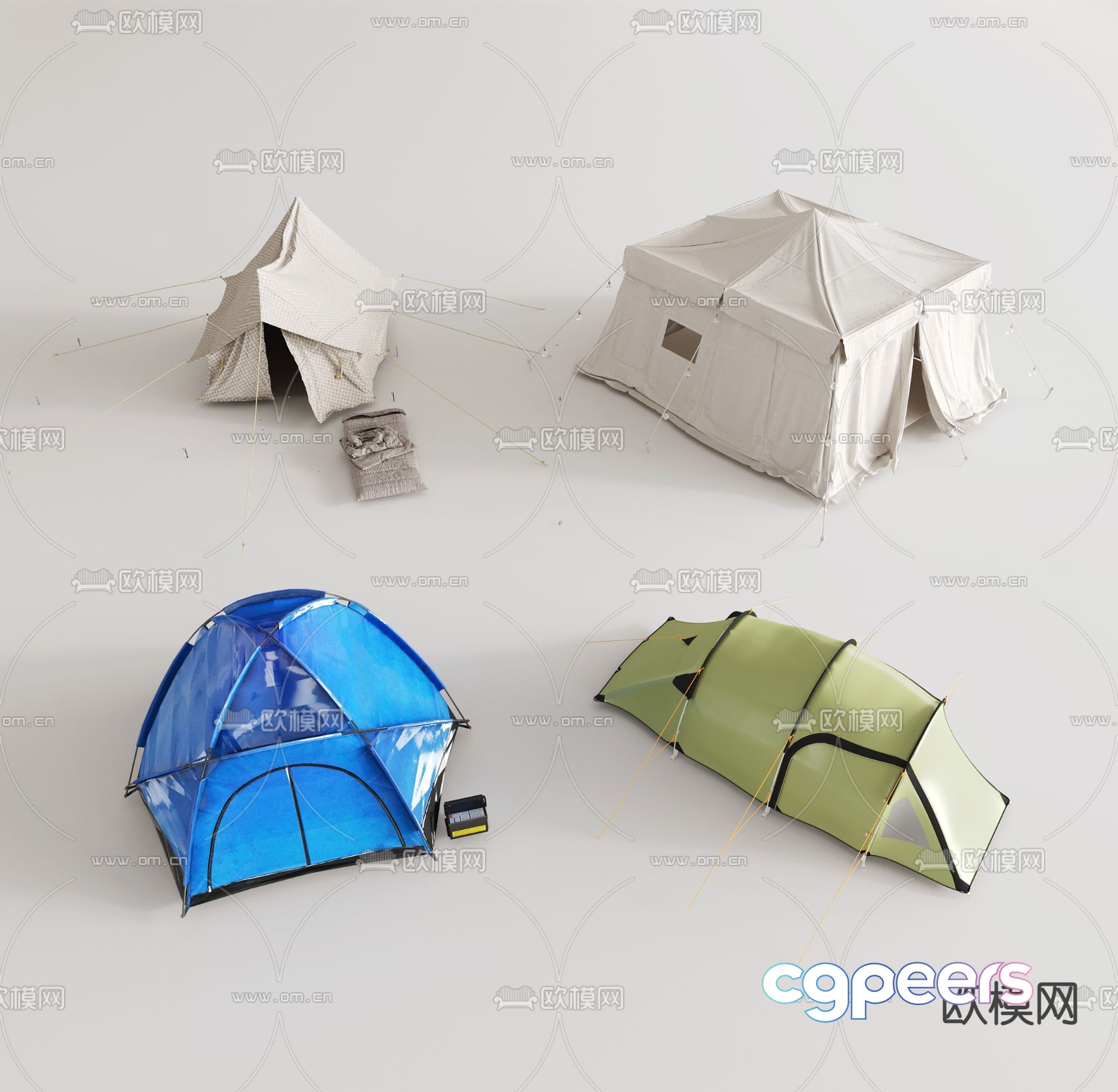 Outdoor camping tent 3d model Outdoor camping tent 3d model