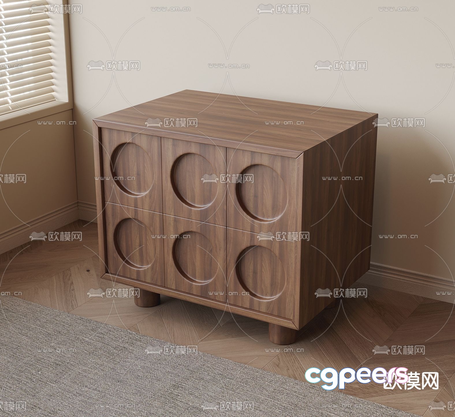 Medieval style bedside table 3d model Medieval style bedside table 3d model