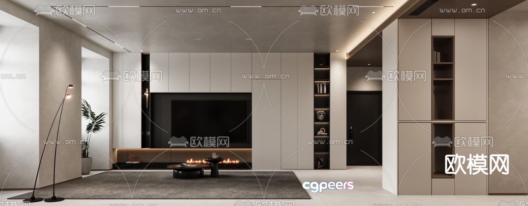 Modern living room 3d model Modern living room 3d model