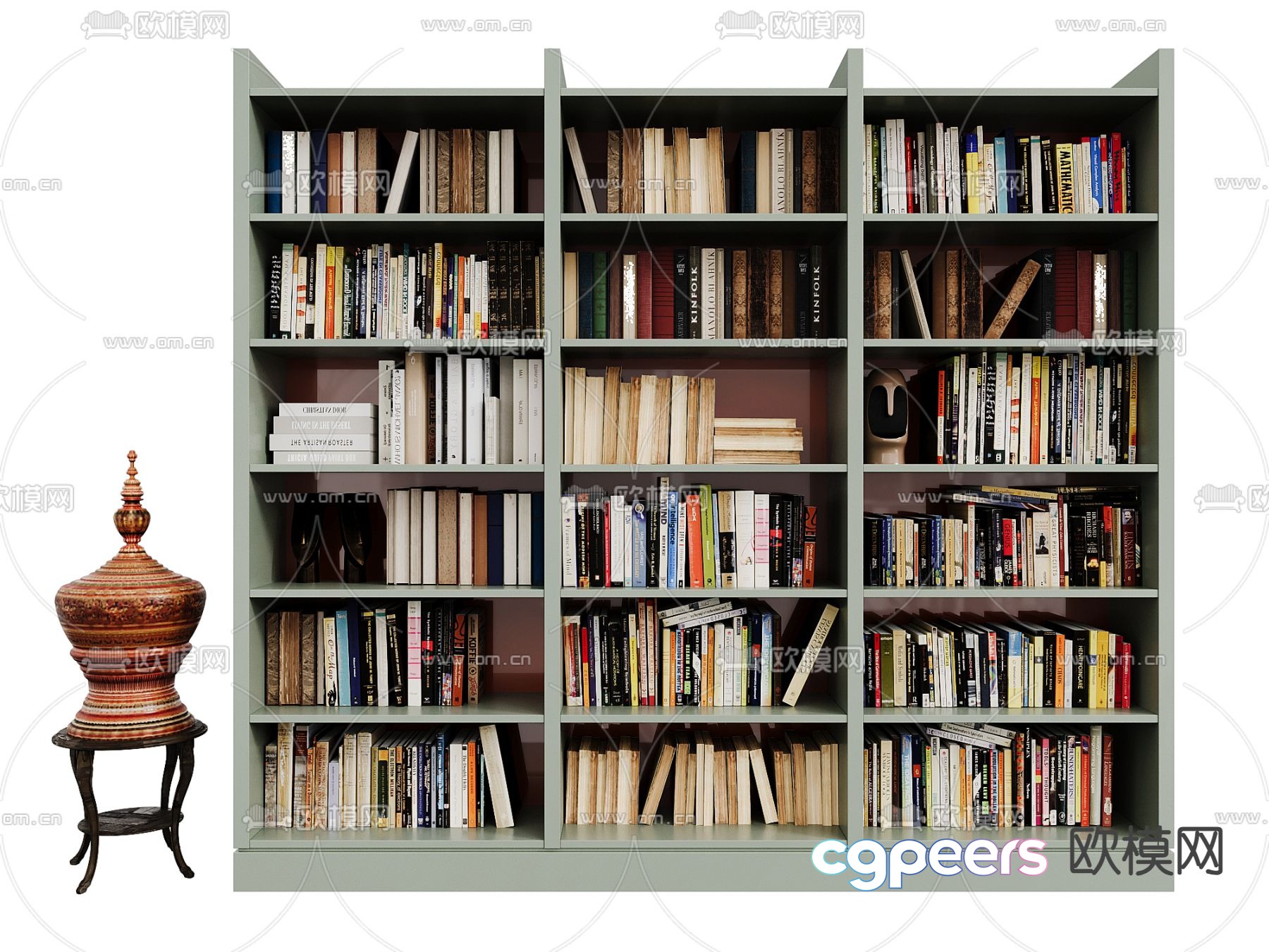 Middle-aged bookcase bookshelf 3D model Middle-aged bookcase bookshelf 3D model
