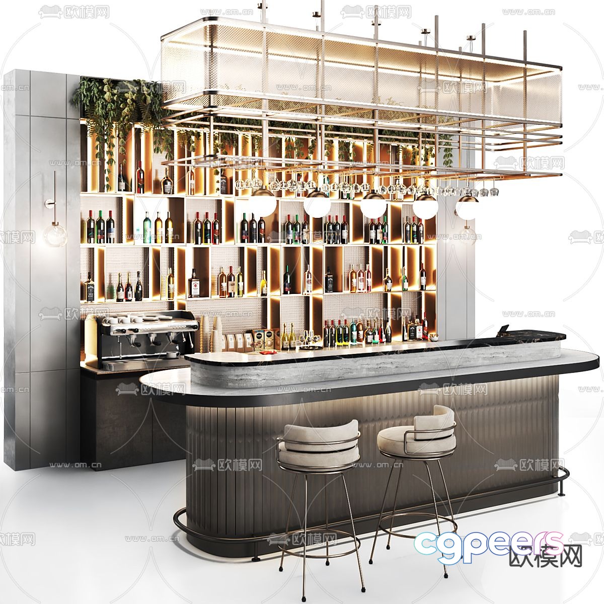 Bar counter 3D model Bar counter 3D model