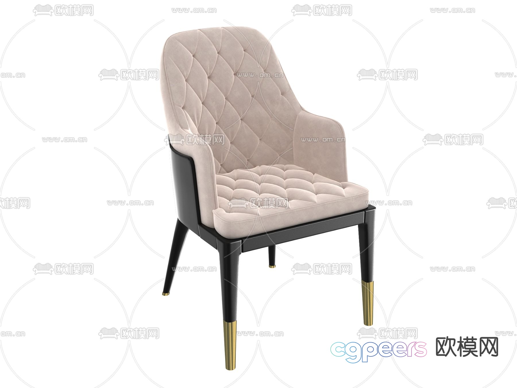 Light luxury chair dining chair 3d model Light luxury chair dining chair 3d model