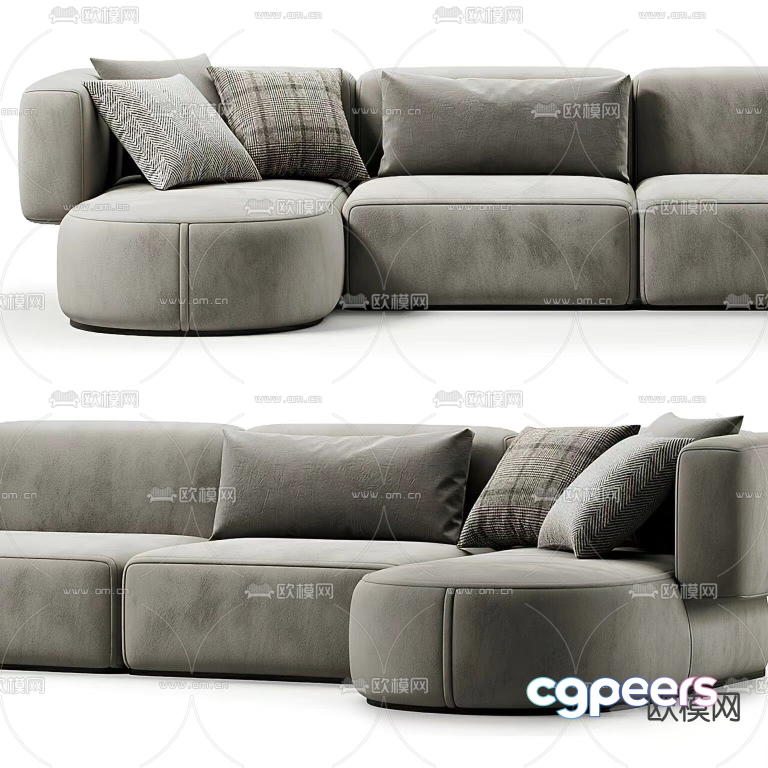 Modern corner sofa upholstered sofa 3d model Modern corner sofa upholstered sofa 3d model
