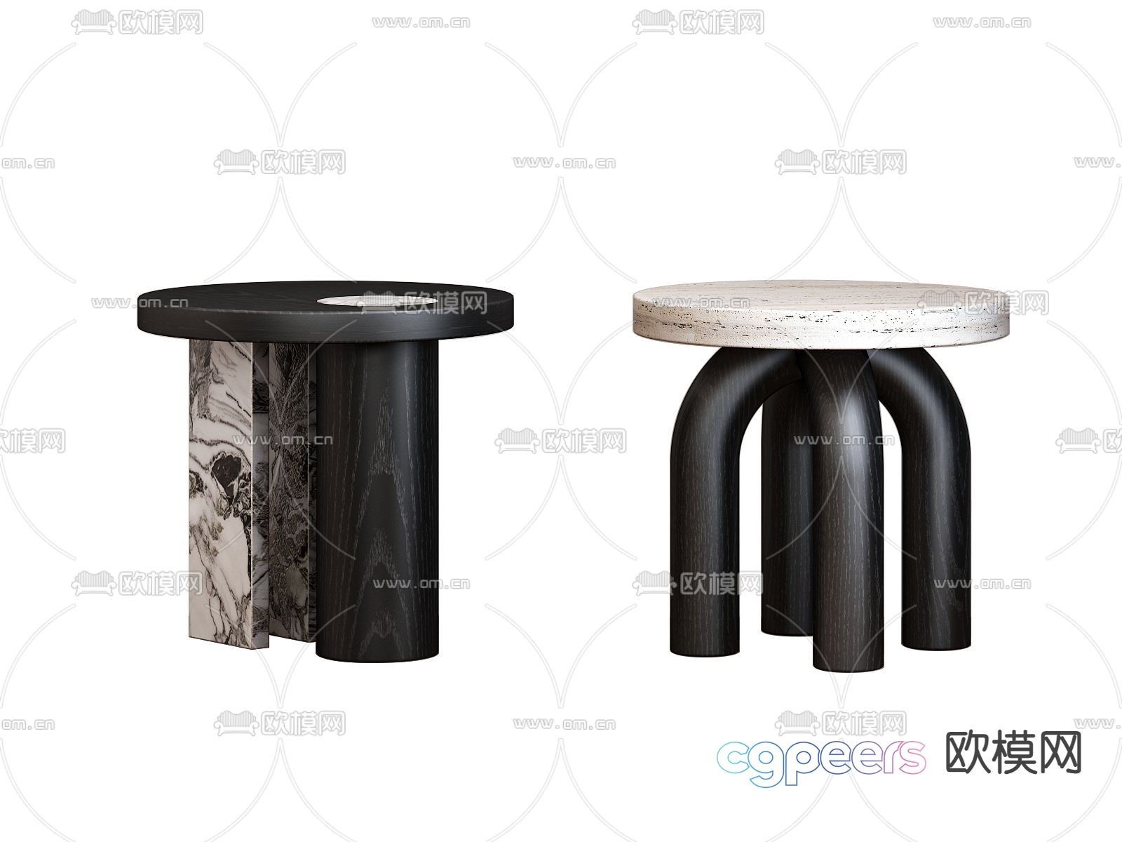 Middle-aged round table side table angle table 3D model Middle-aged round table side table angle table 3D model