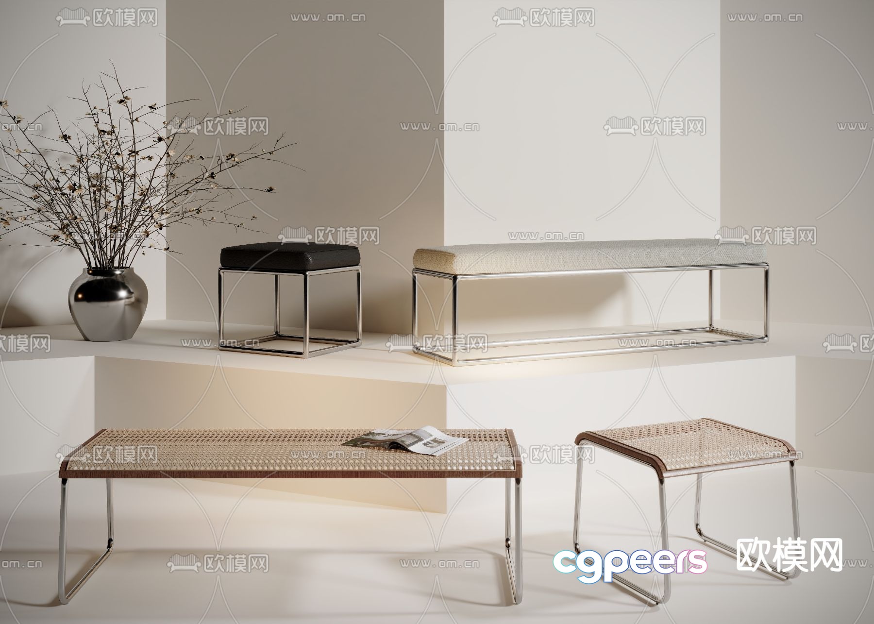 stool bench bench 3d model stool bench bench 3d model