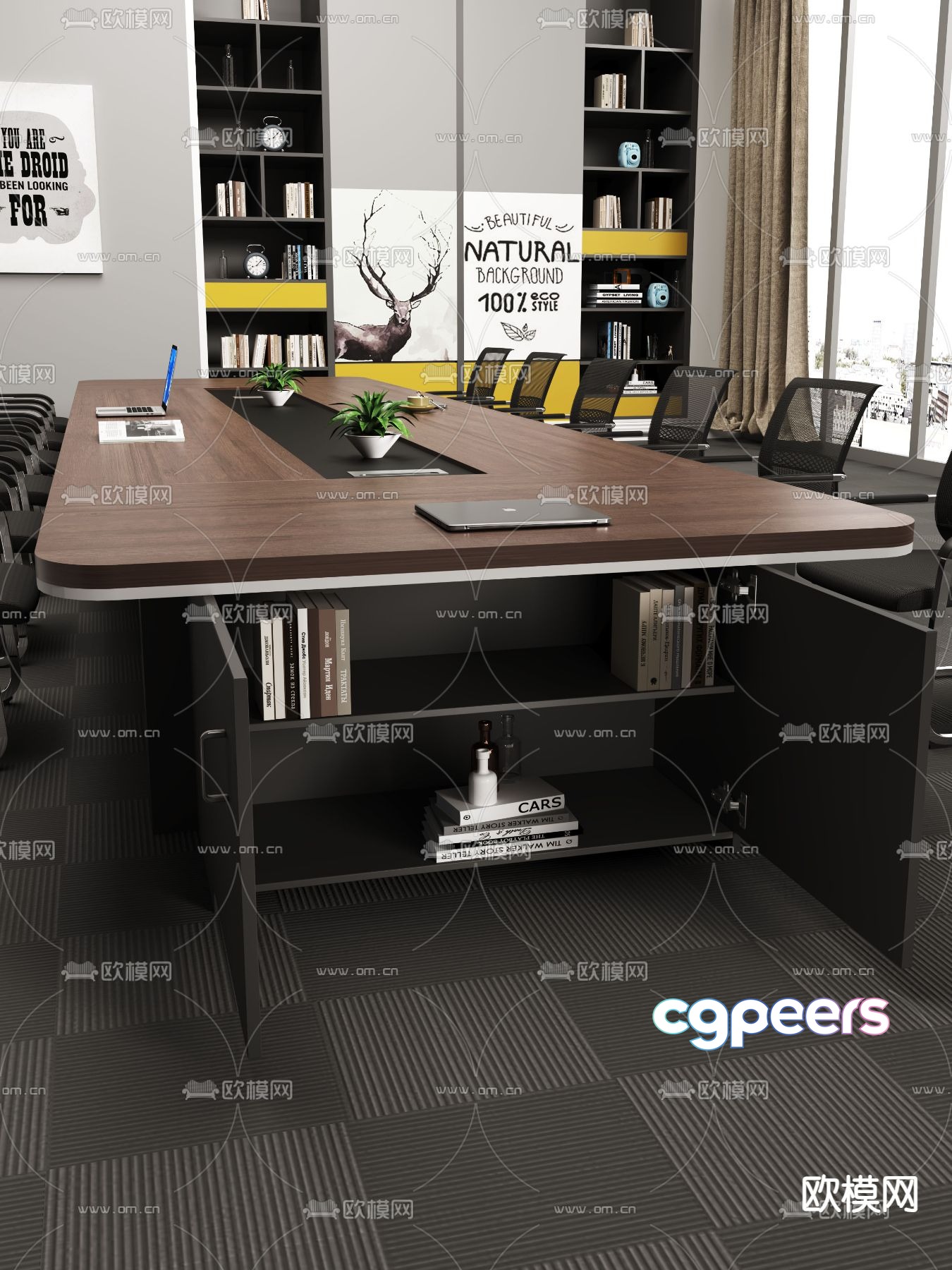 Modern table conference table 3d model Modern table conference table 3d model