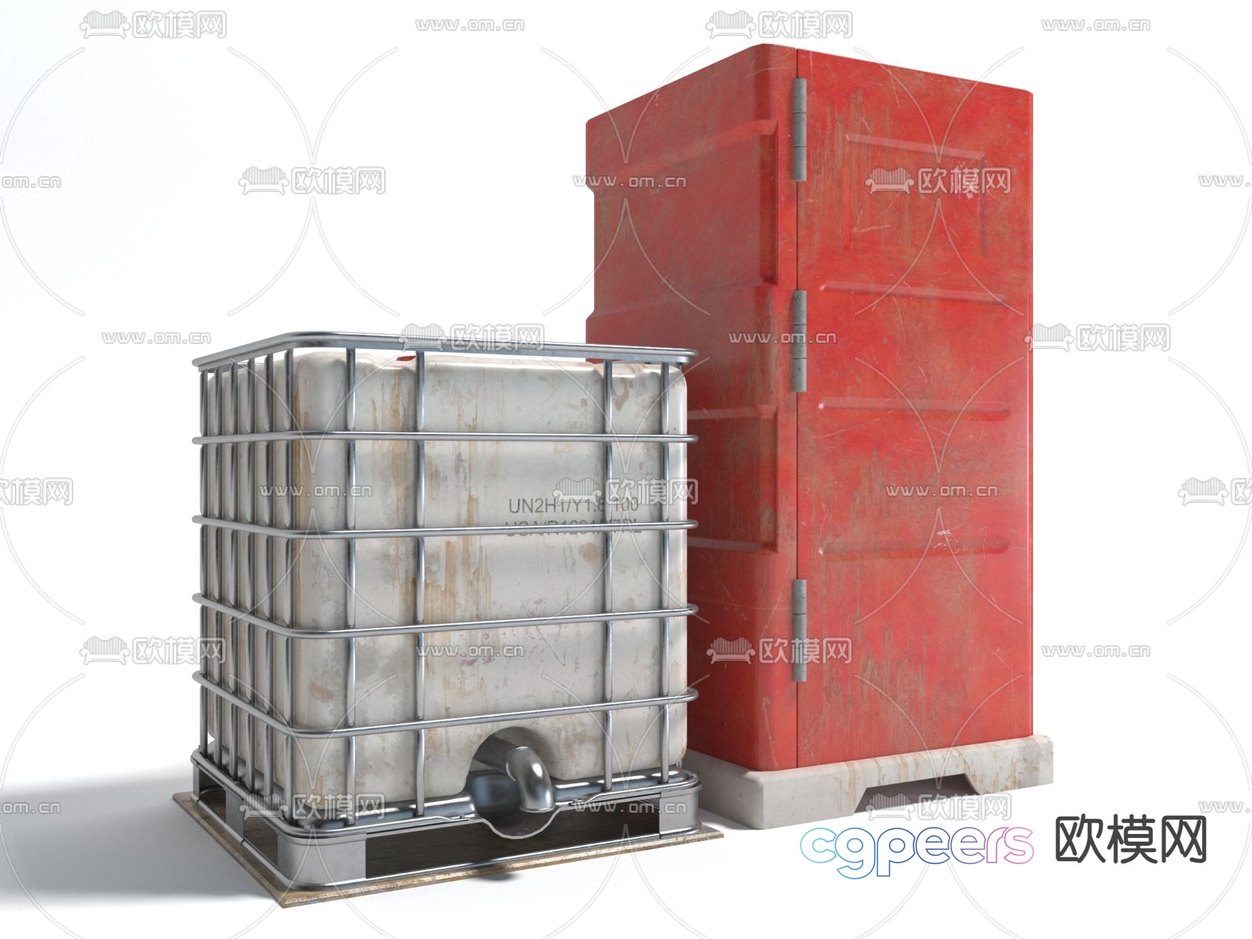 Mobile shower public facilities 3d model